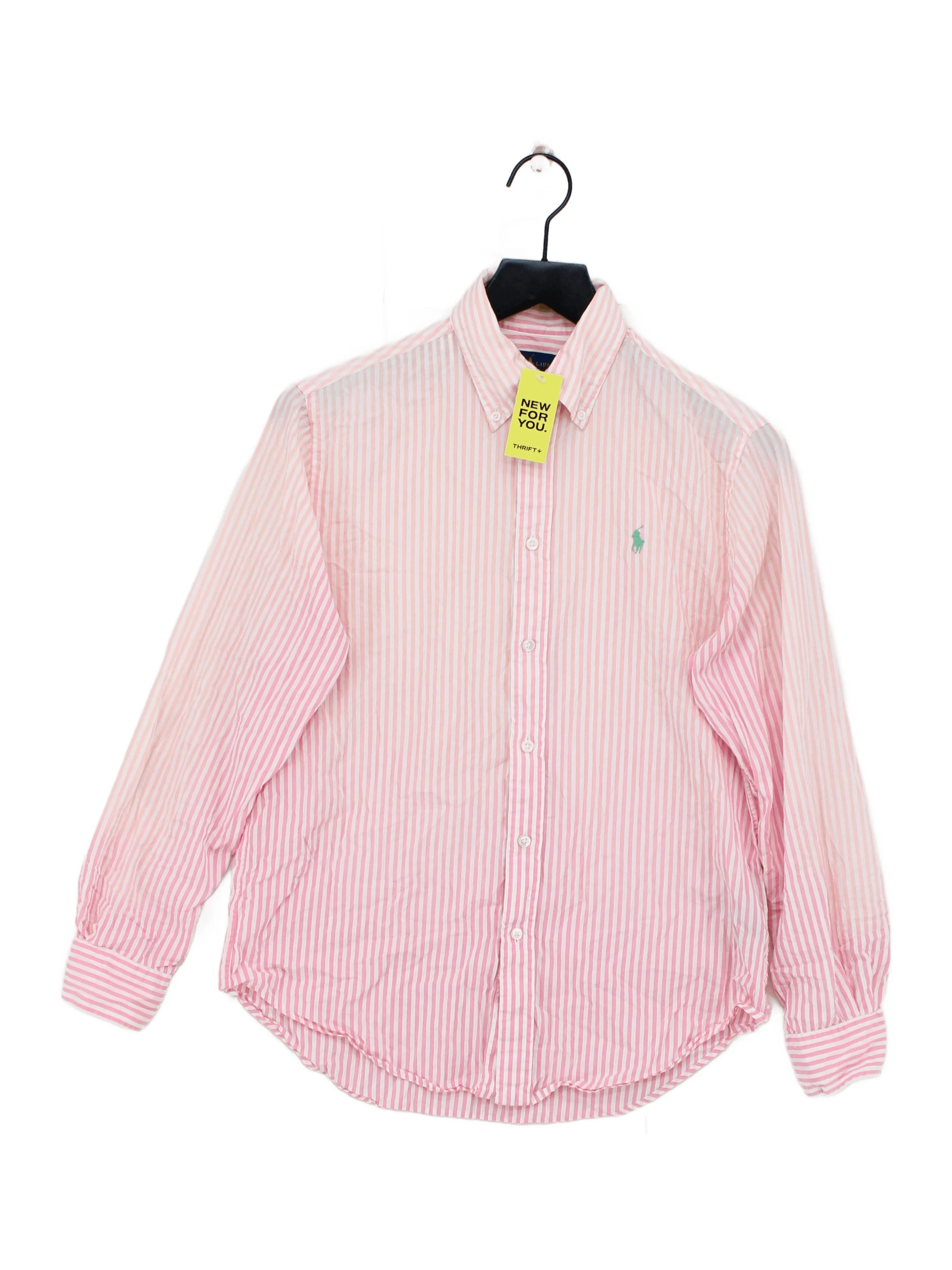 Ralph Lauren Men's Shirt M Pink Striped 100% Cotton Basic