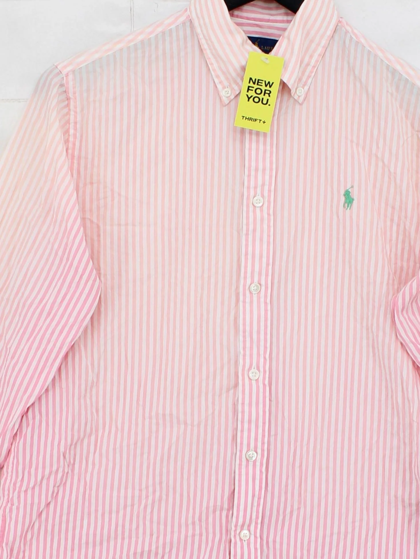 Ralph Lauren Men's Shirt M Pink Striped 100% Cotton Basic - Image 3