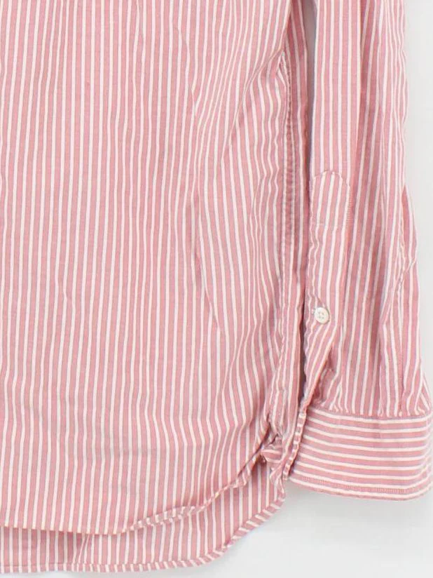 Ralph Lauren Men's Shirt M Red Striped 100% Cotton Basic - Image 4