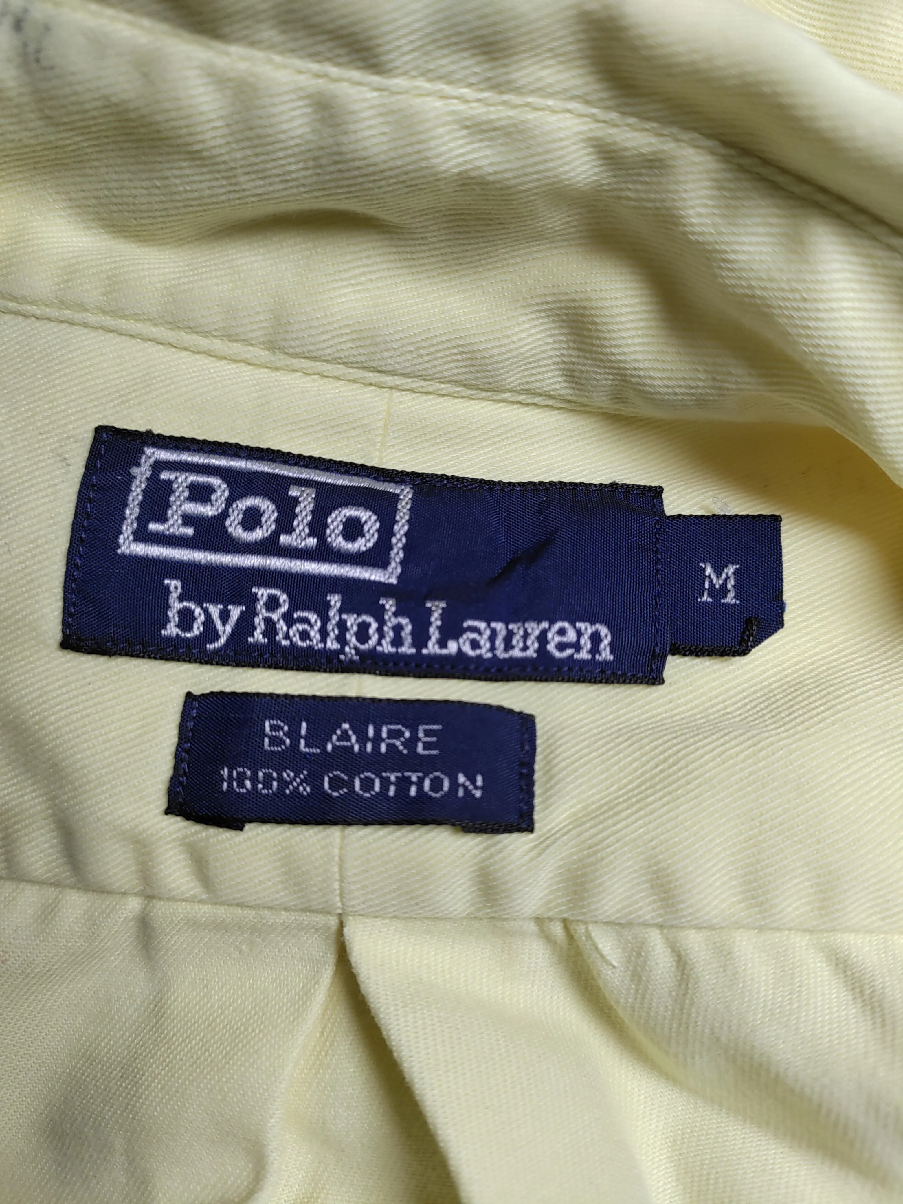 Ralph Lauren Men's Shirt M Yellow 100% Cotton Basic - Image 5