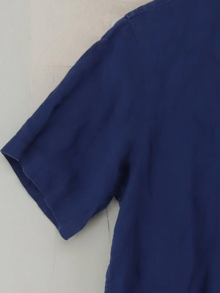 Ralph Lauren Men's Shirt S Blue 100% Linen Basic - Image 4