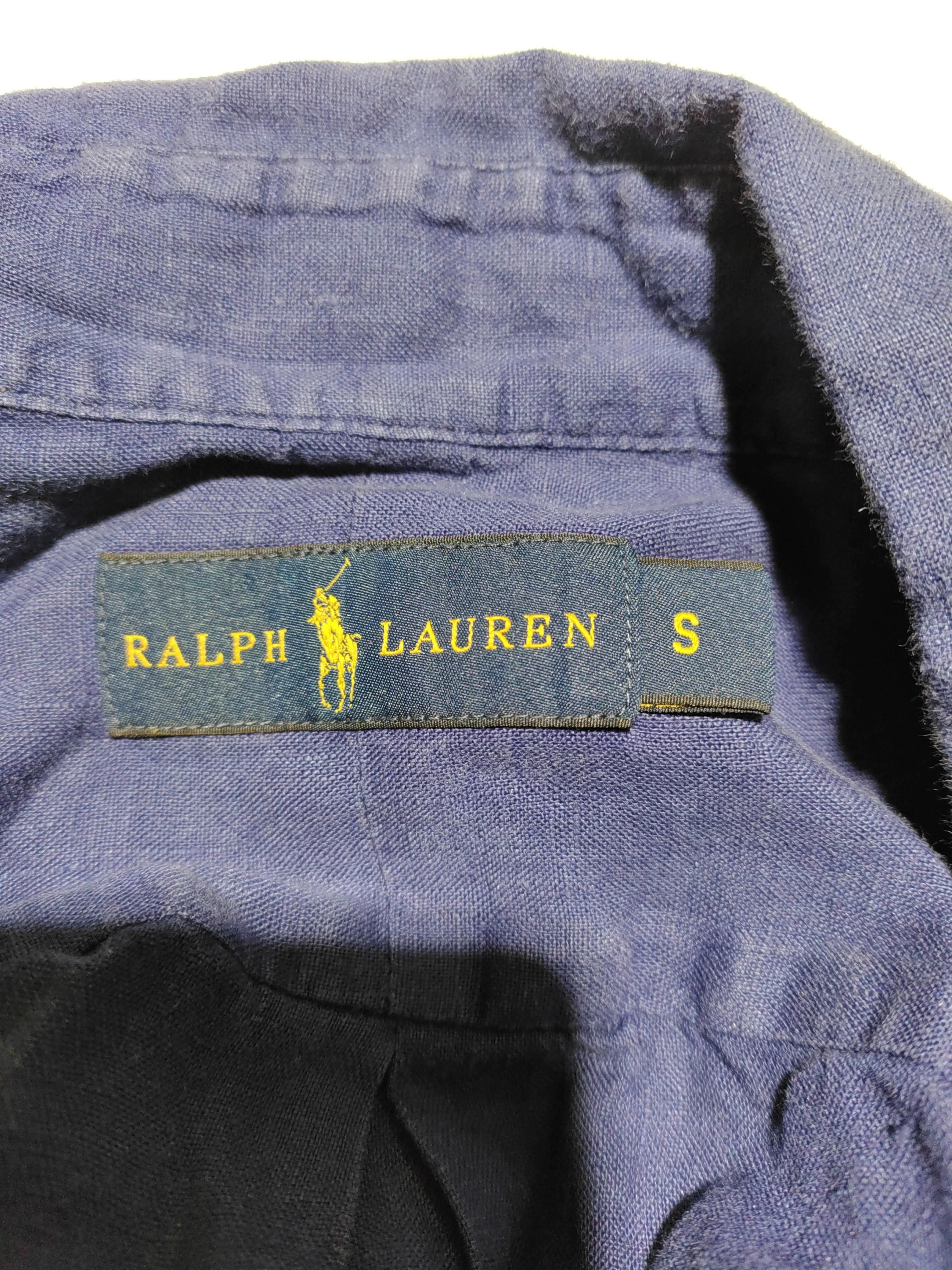 Ralph Lauren Men's Shirt S Blue 100% Linen Basic - Image 6