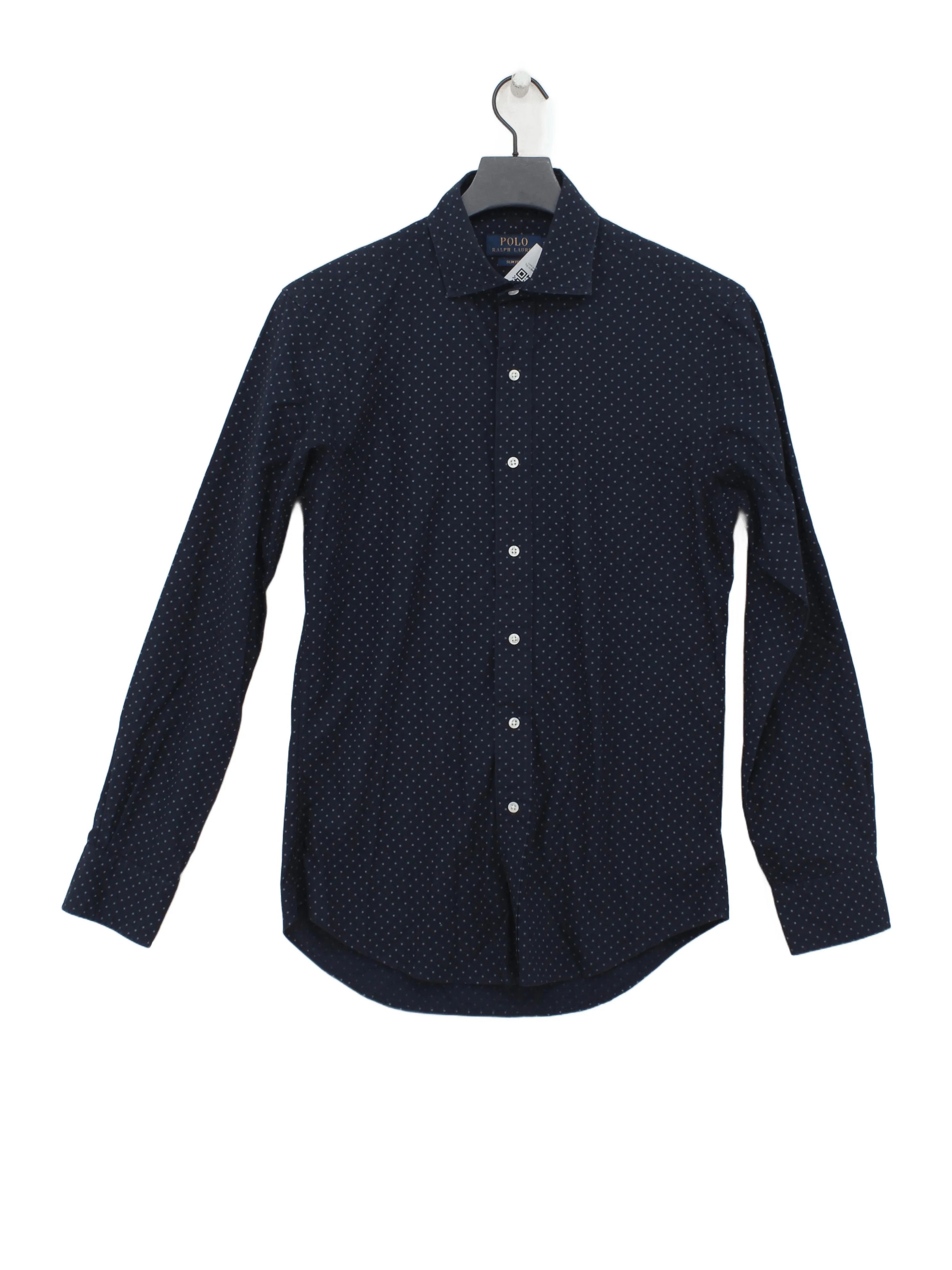 Ralph Lauren Men's Shirt S Blue Polkadot 100% Cotton Basic