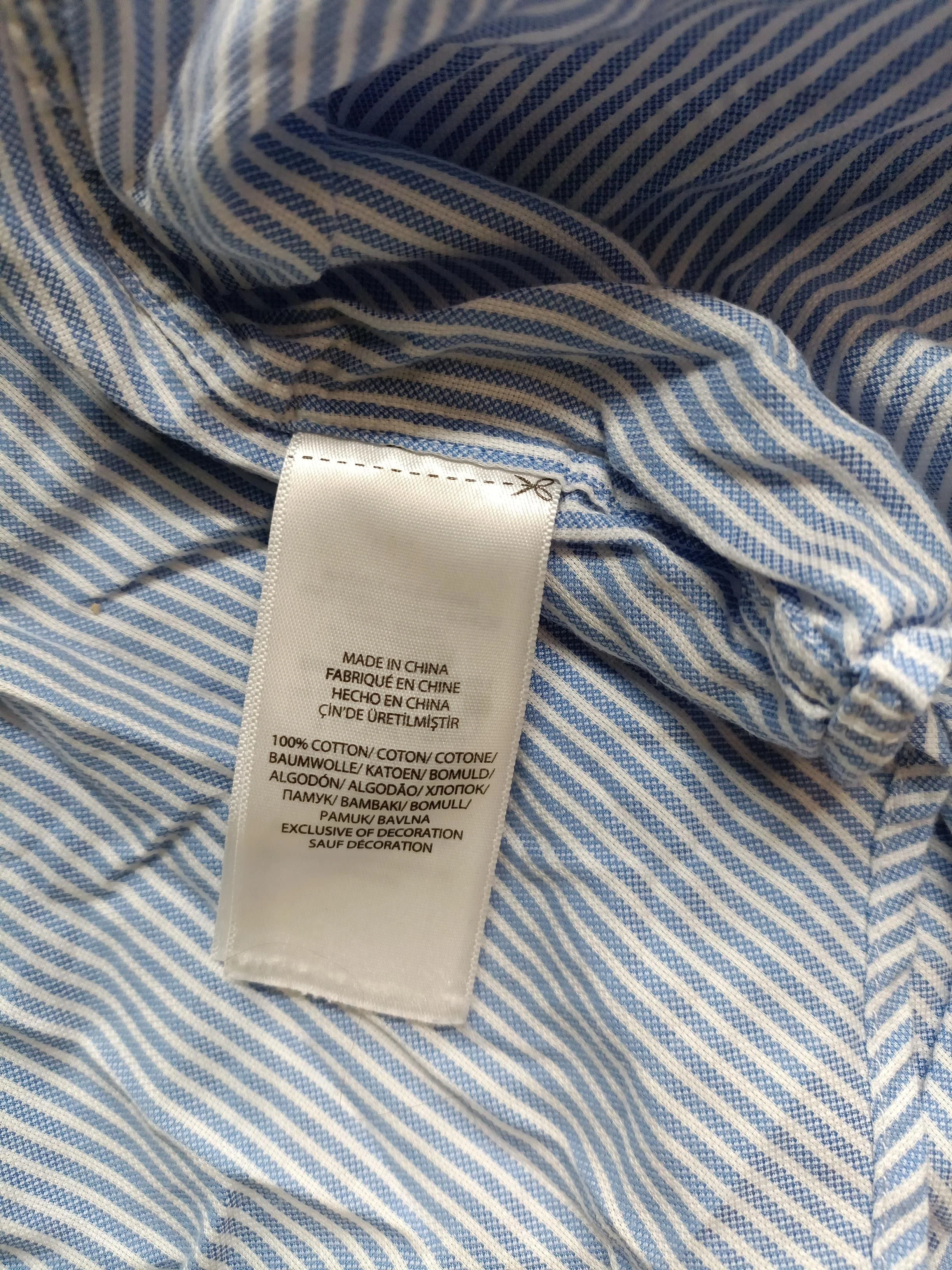 Ralph Lauren Men's Shirt S Blue Striped 100% Cotton Basic - Image 6