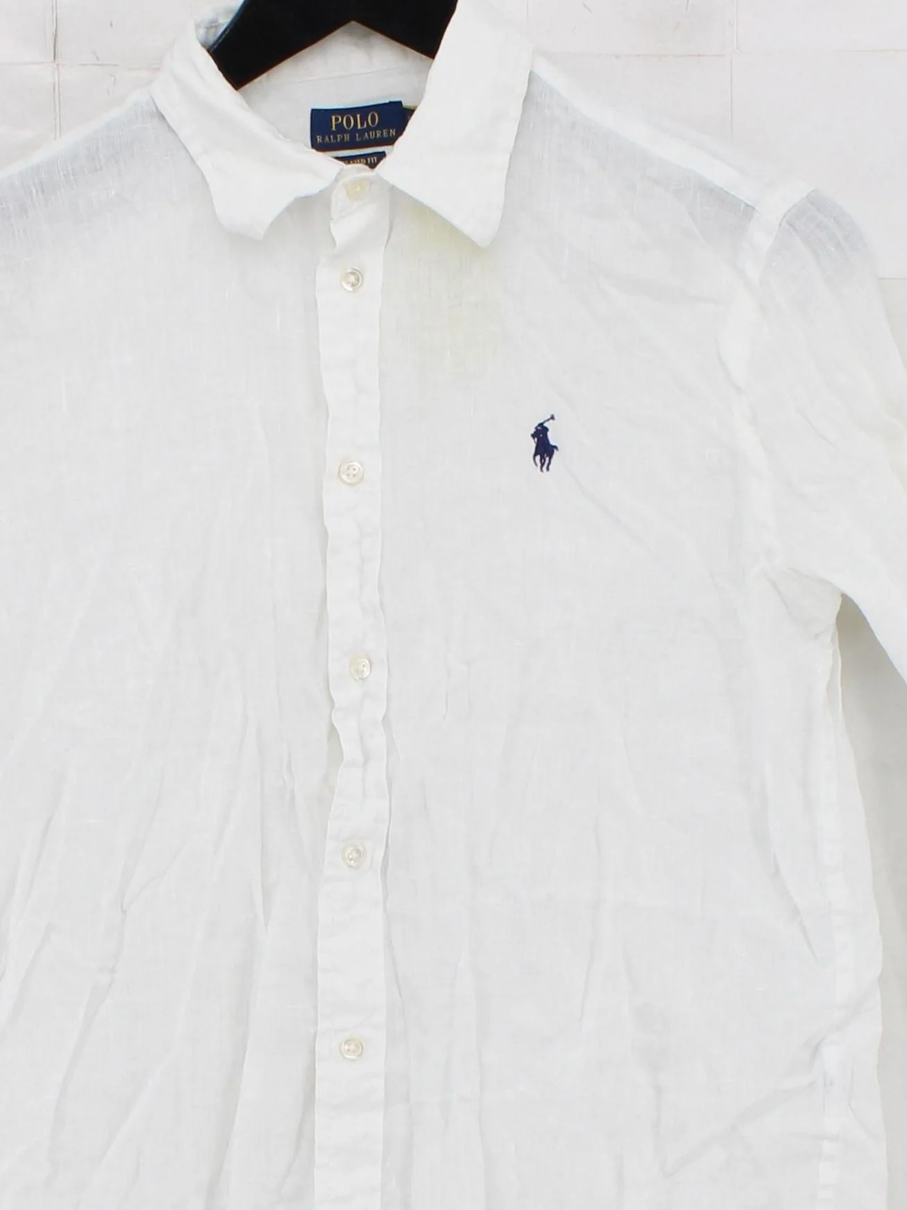 Ralph Lauren Men's Shirt S White 100% Linen Basic - Image 3