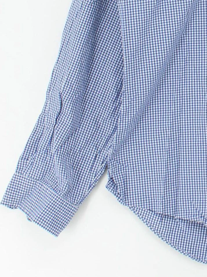 Ralph Lauren Men's Shirt XL Blue Checkered 100% Cotton Basic - Image 4