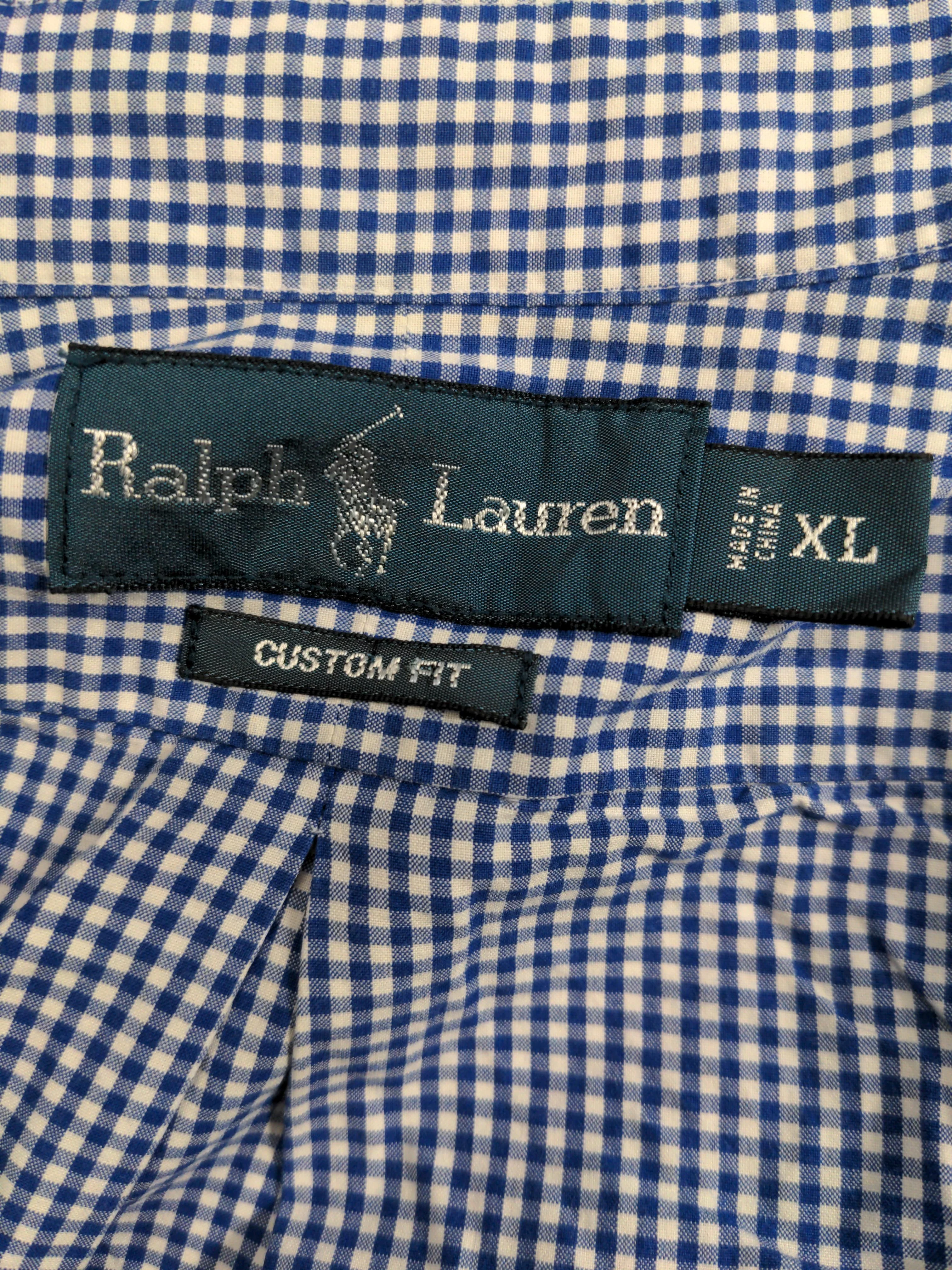 Ralph Lauren Men's Shirt XL Blue Checkered 100% Cotton Basic - Image 5