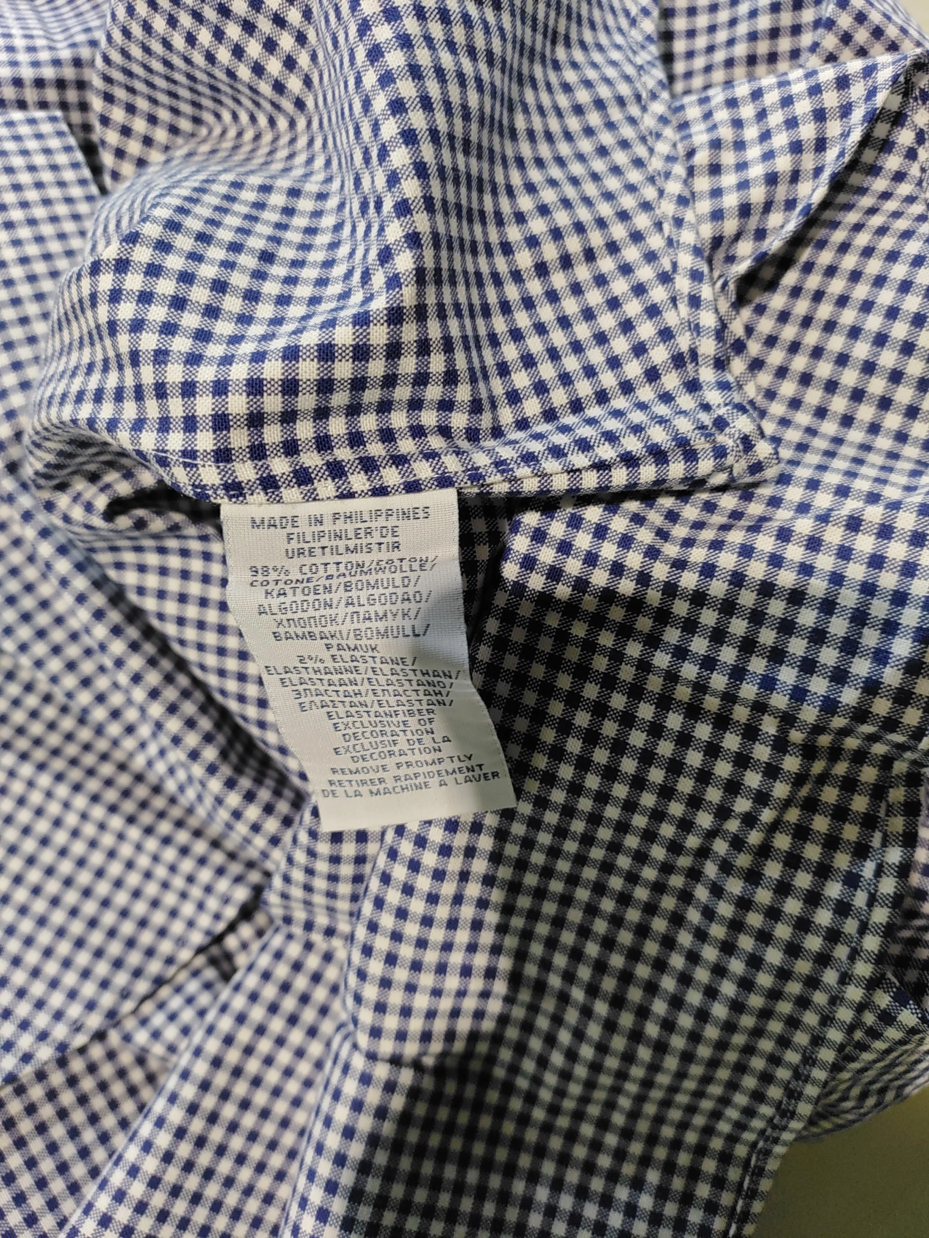 Ralph Lauren Men's Shirt XL Blue Checkered Cotton with Elastane Basic - Image 6