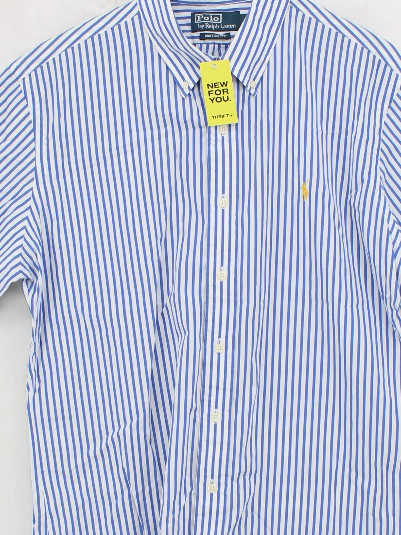 Ralph Lauren Men's Shirt XL Blue Striped 100% Cotton Basic - Image 3