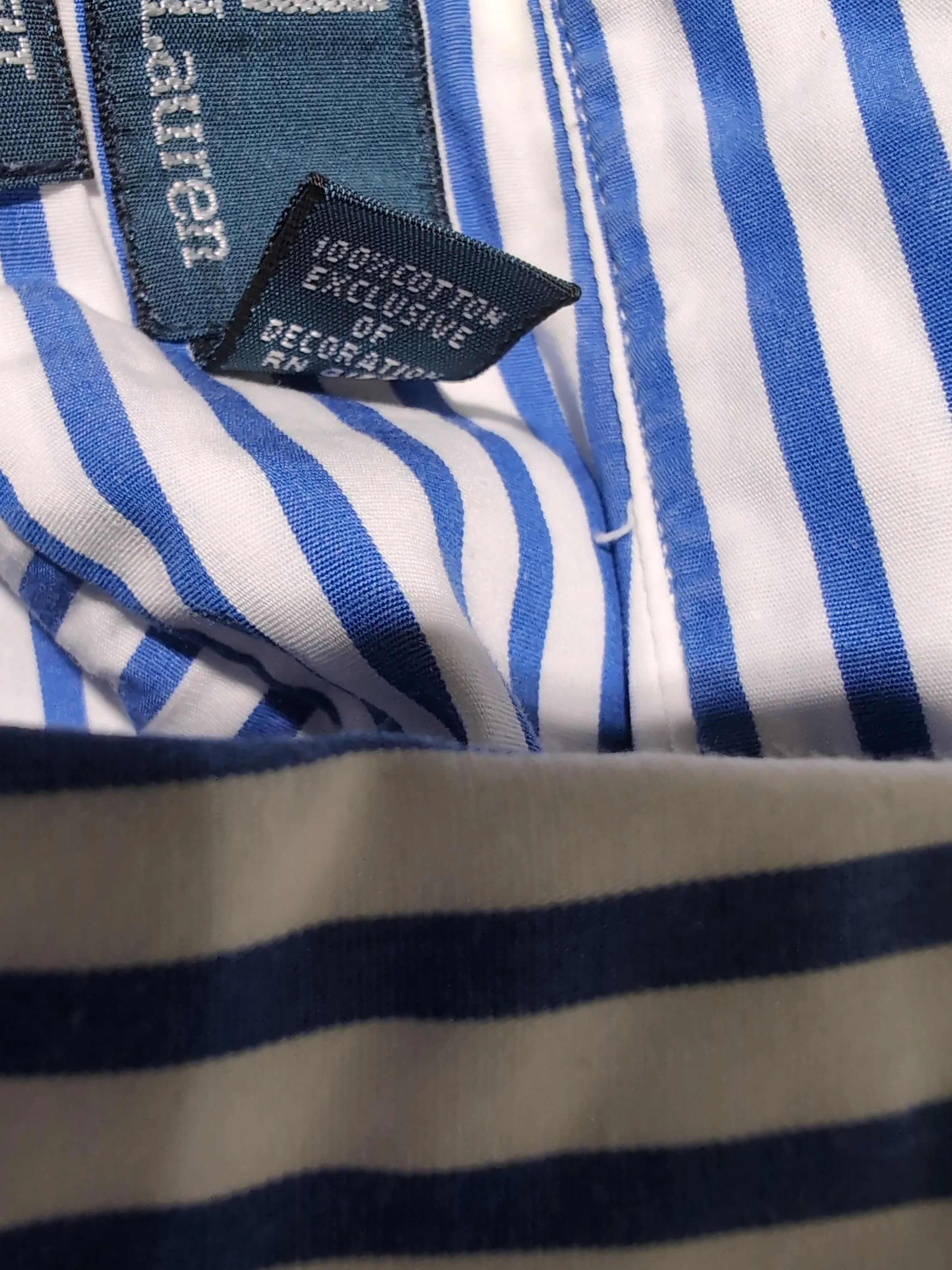 Ralph Lauren Men's Shirt XL Blue Striped 100% Cotton Basic - Image 6