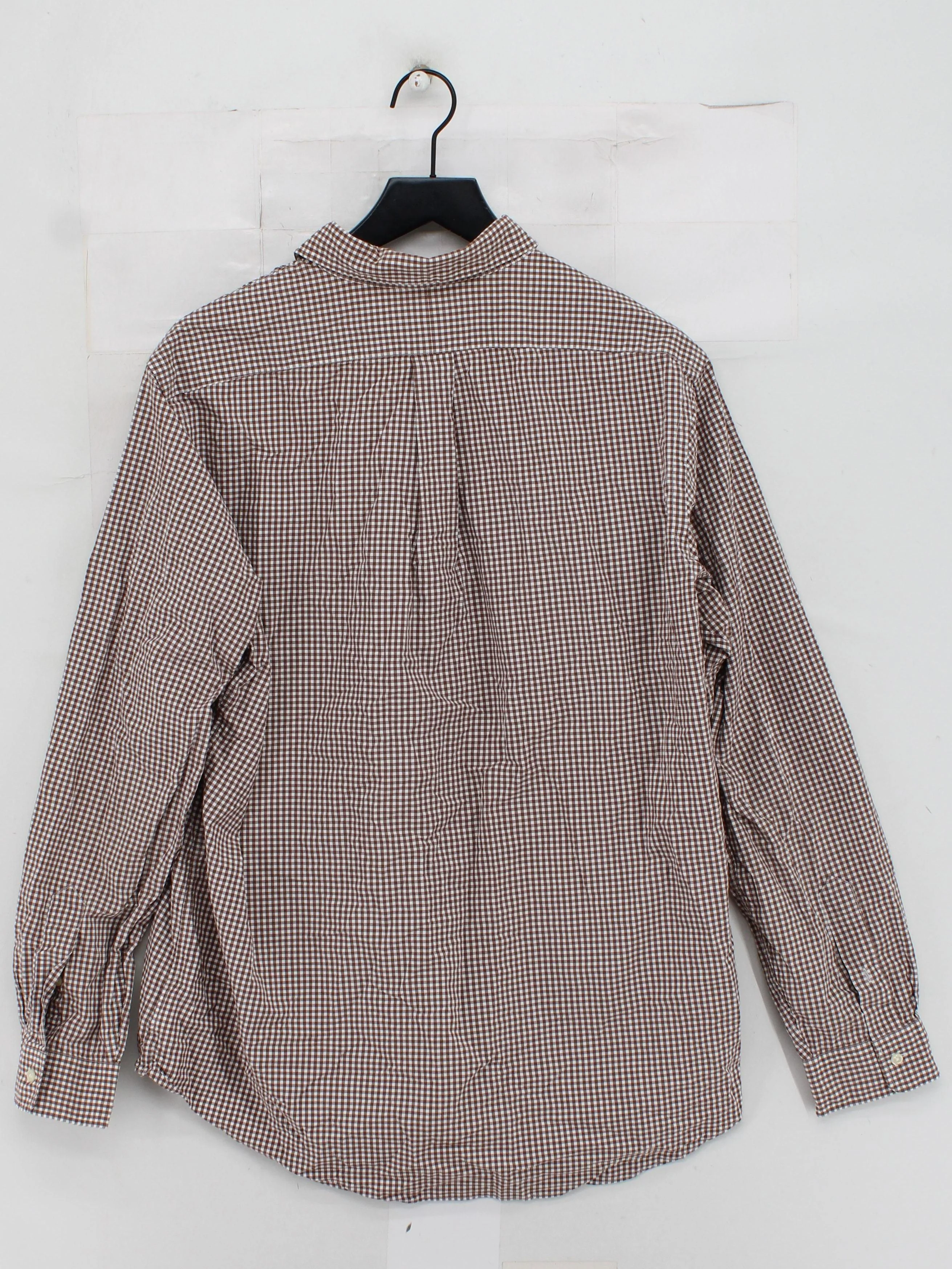 Ralph Lauren Men's Shirt XL Brown Checkered 100% Cotton Basic - Image 2