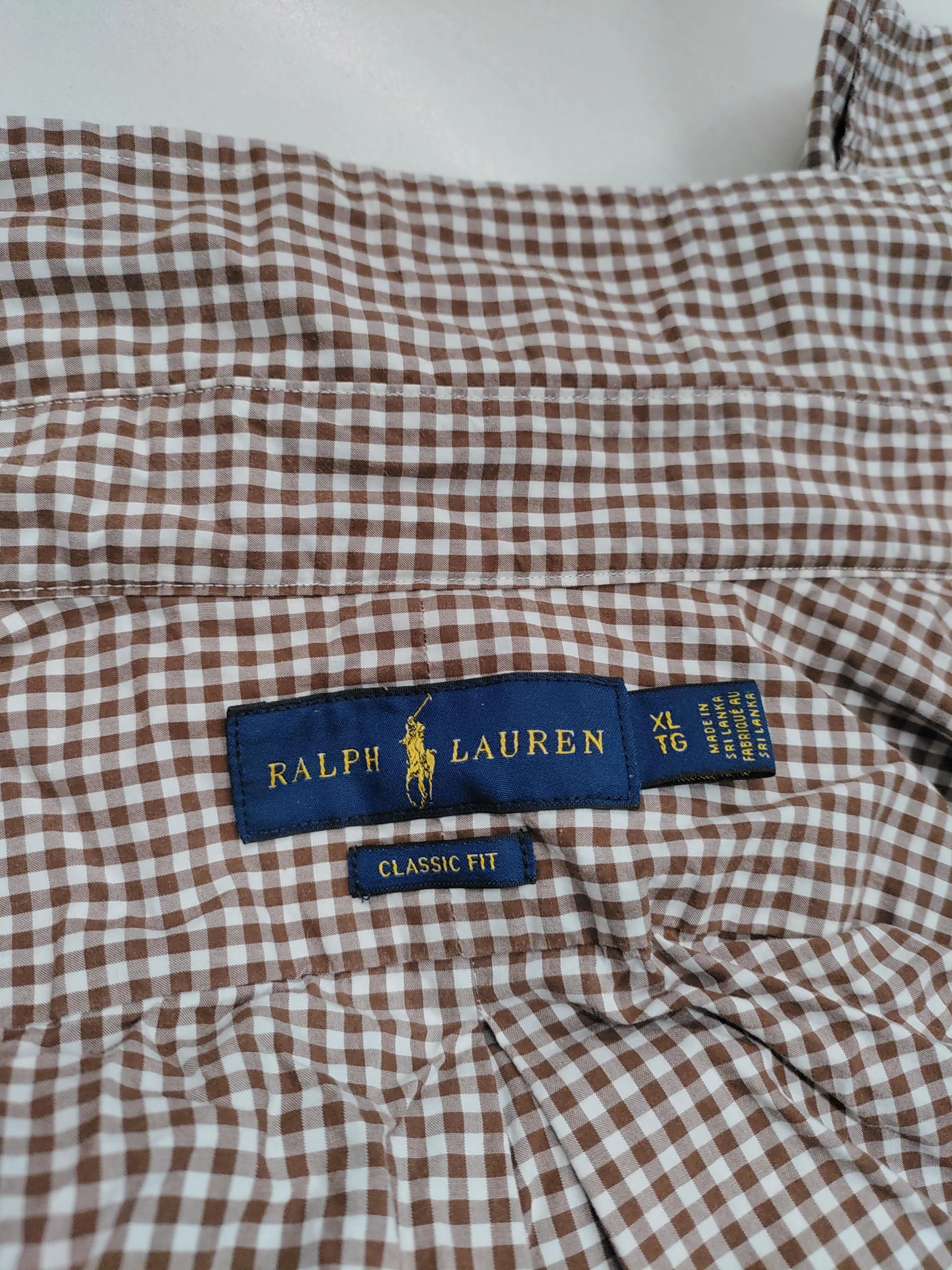 Ralph Lauren Men's Shirt XL Brown Checkered 100% Cotton Basic - Image 5