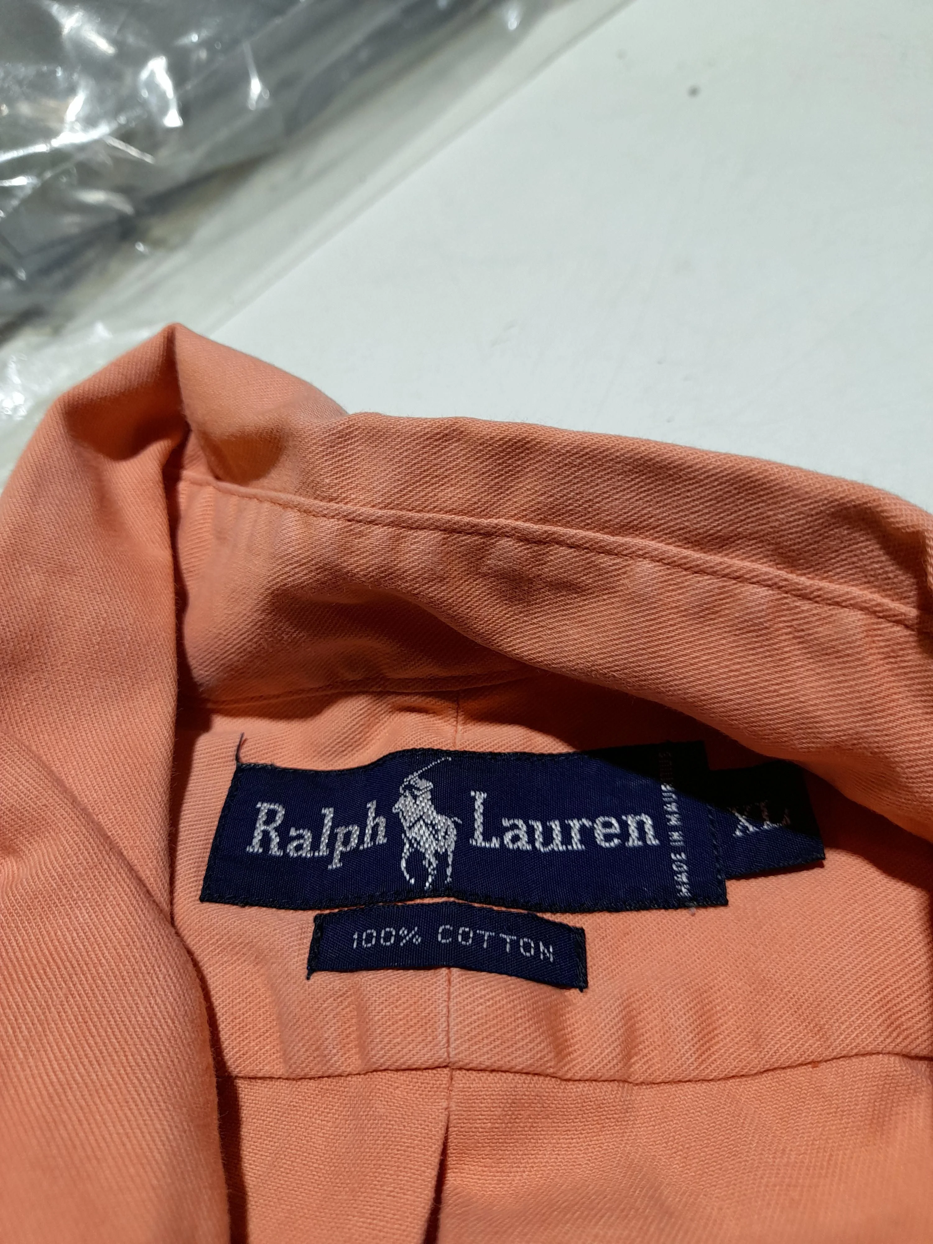Ralph Lauren Men's Shirt XL Orange 100% Cotton Basic - Image 7