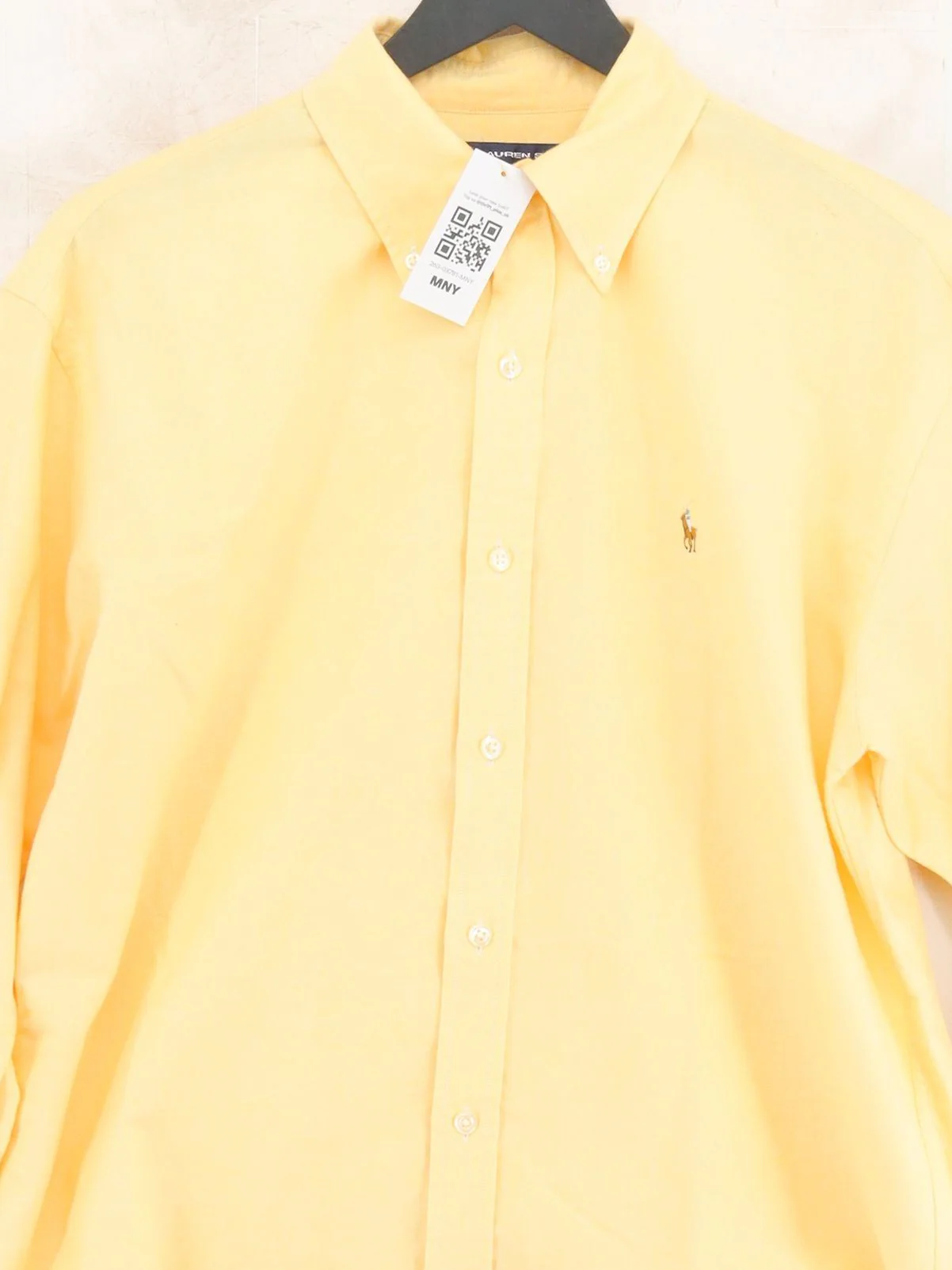 Ralph Lauren Men's Shirt XL Yellow 100% Cotton Basic - Image 3