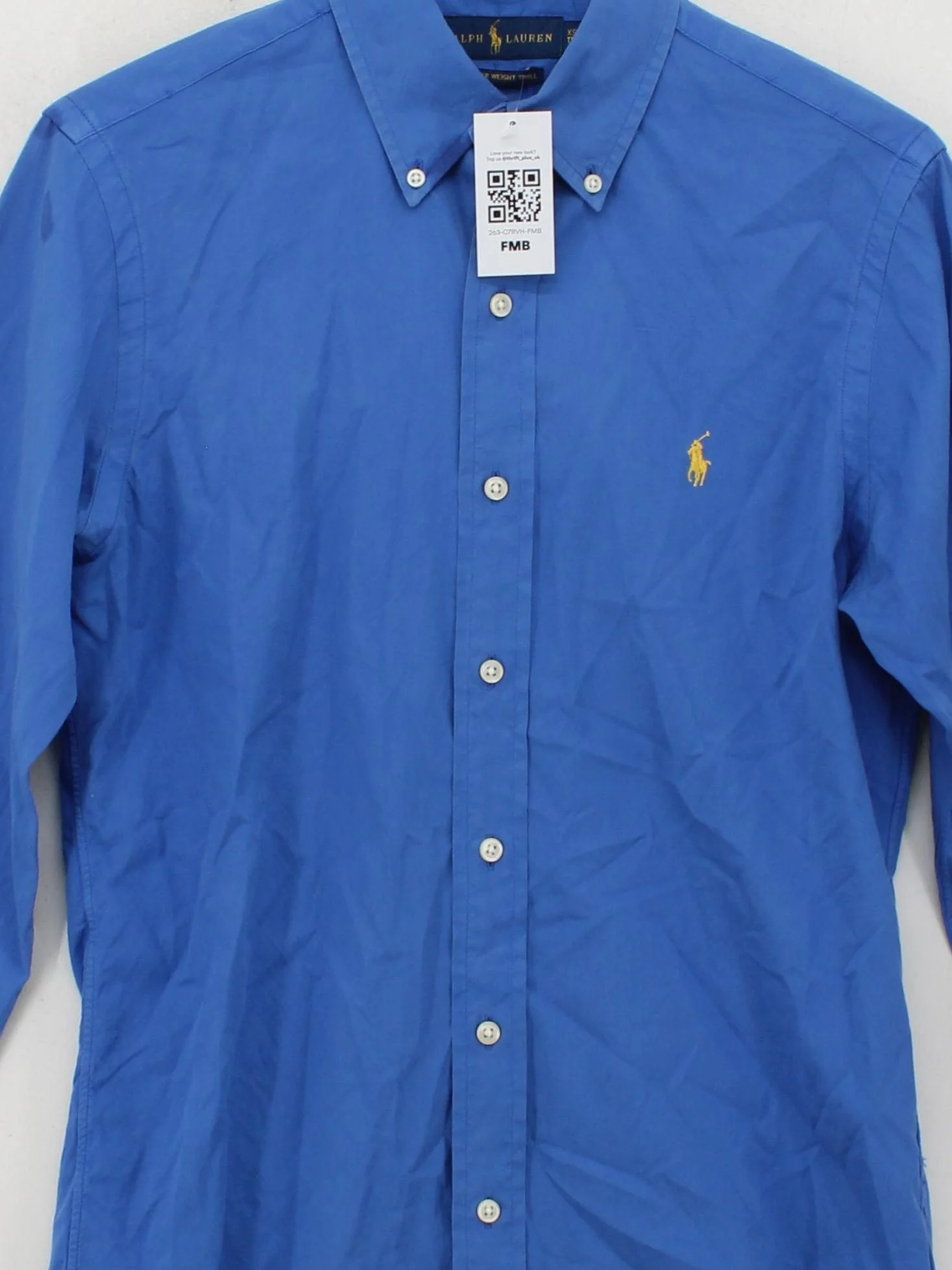 Ralph Lauren Men's Shirt XS Blue 100% Cotton Basic - Image 3