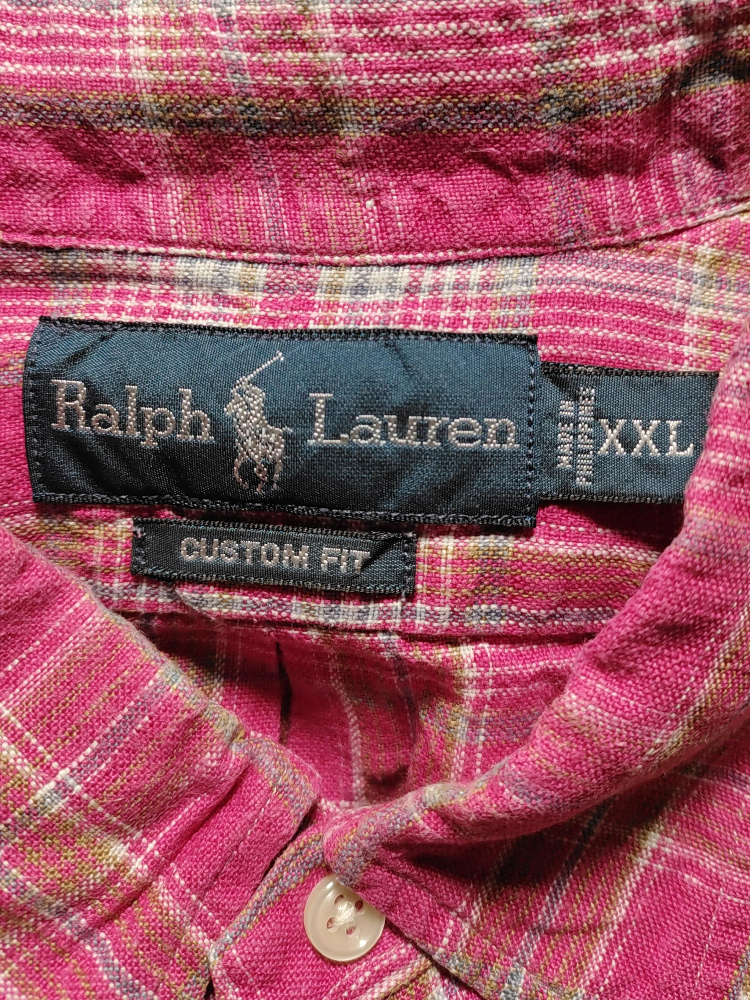 Ralph Lauren Men's Shirt XXL Red Checkered 100% Linen Basic - Image 5