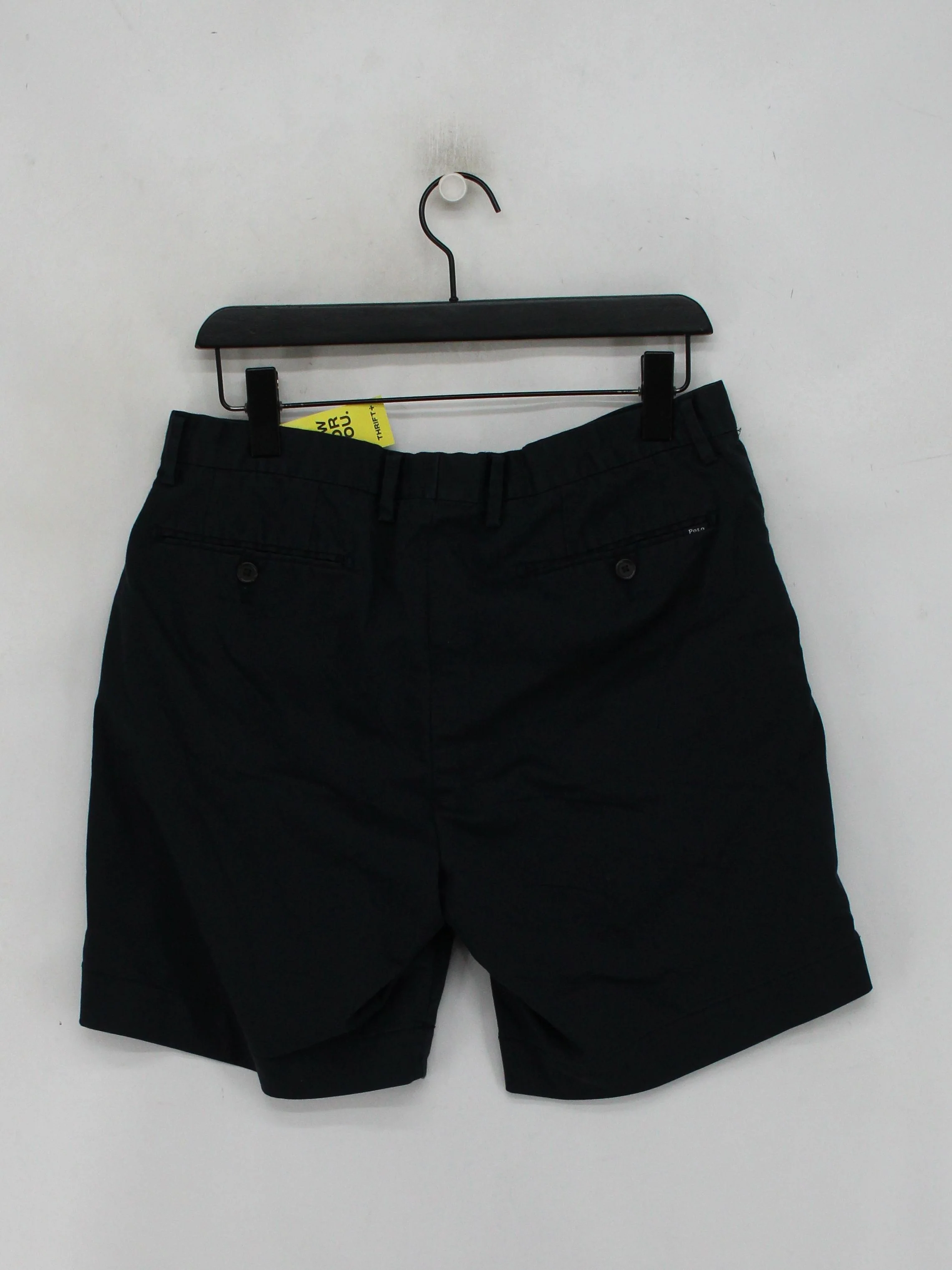 Ralph Lauren Men's Shorts W 33 in Black Cotton with Polyester, Elastane Chino - Image 2