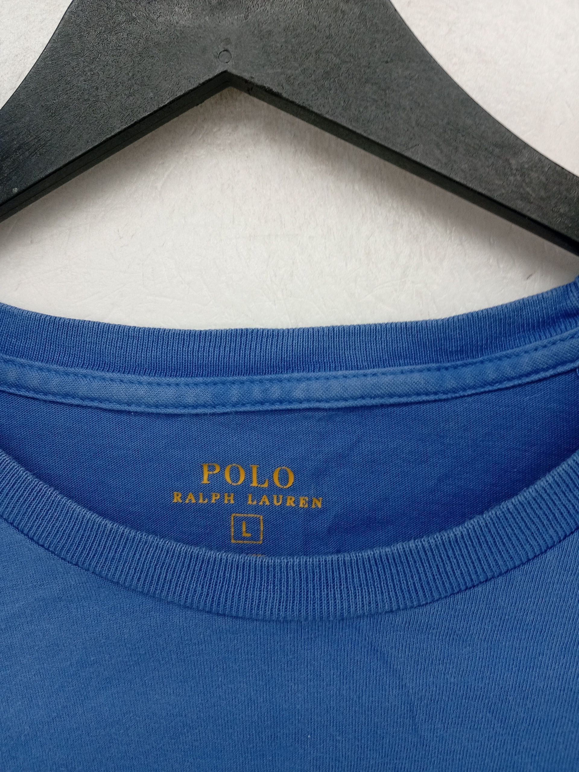Ralph Lauren Men's T-Shirt L Blue 100% Cotton Basic - Image 6