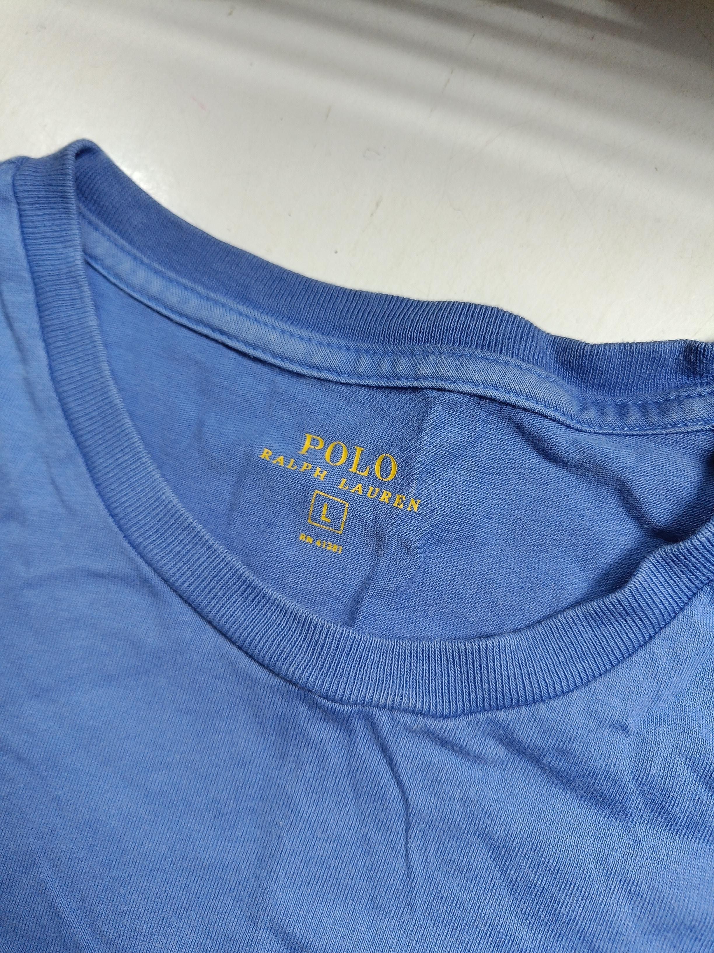 Ralph Lauren Men's T-Shirt L Blue 100% Cotton Basic - Image 7