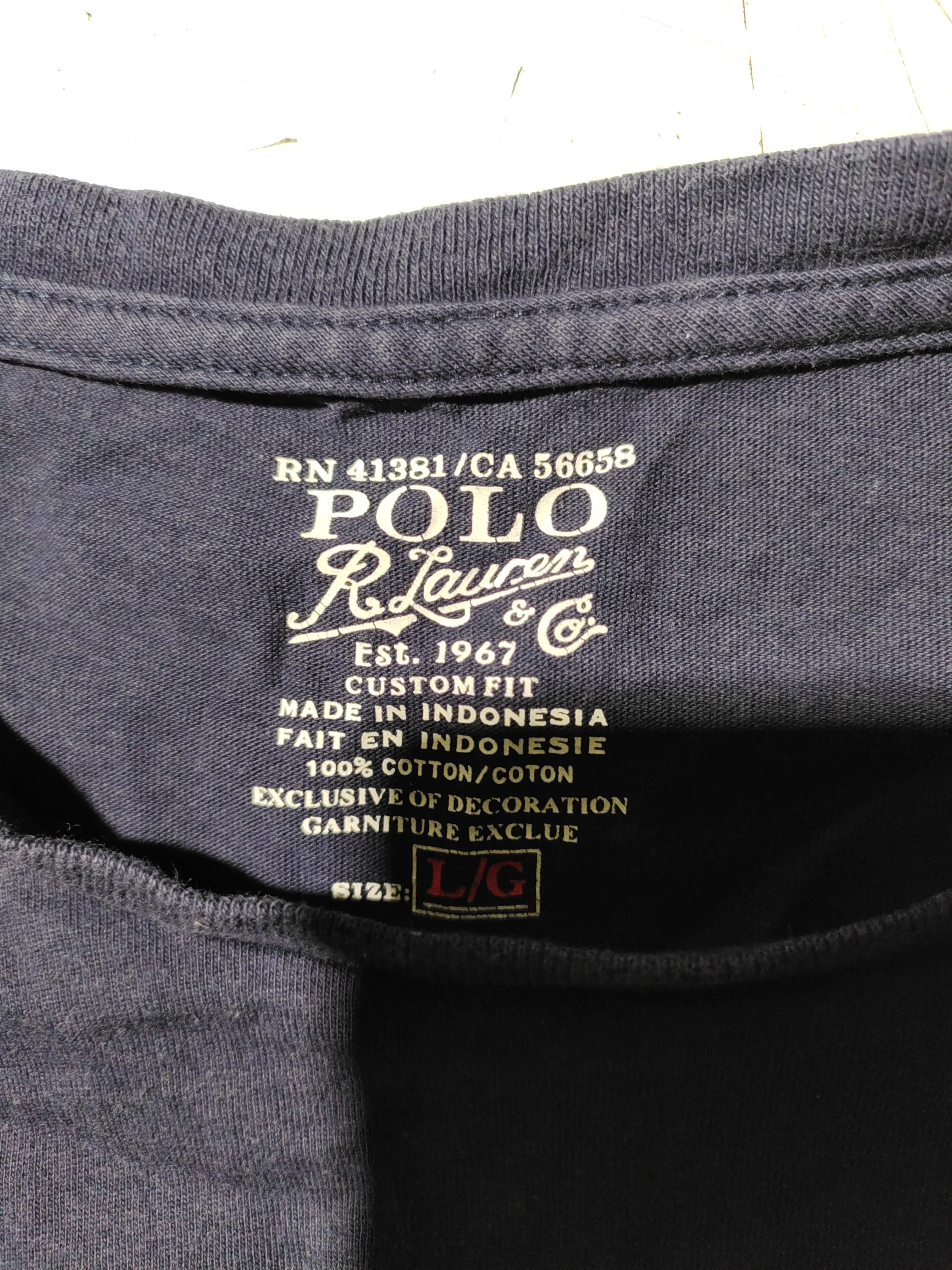 Ralph Lauren Men's T-Shirt L Blue 100% Cotton Basic - Image 5