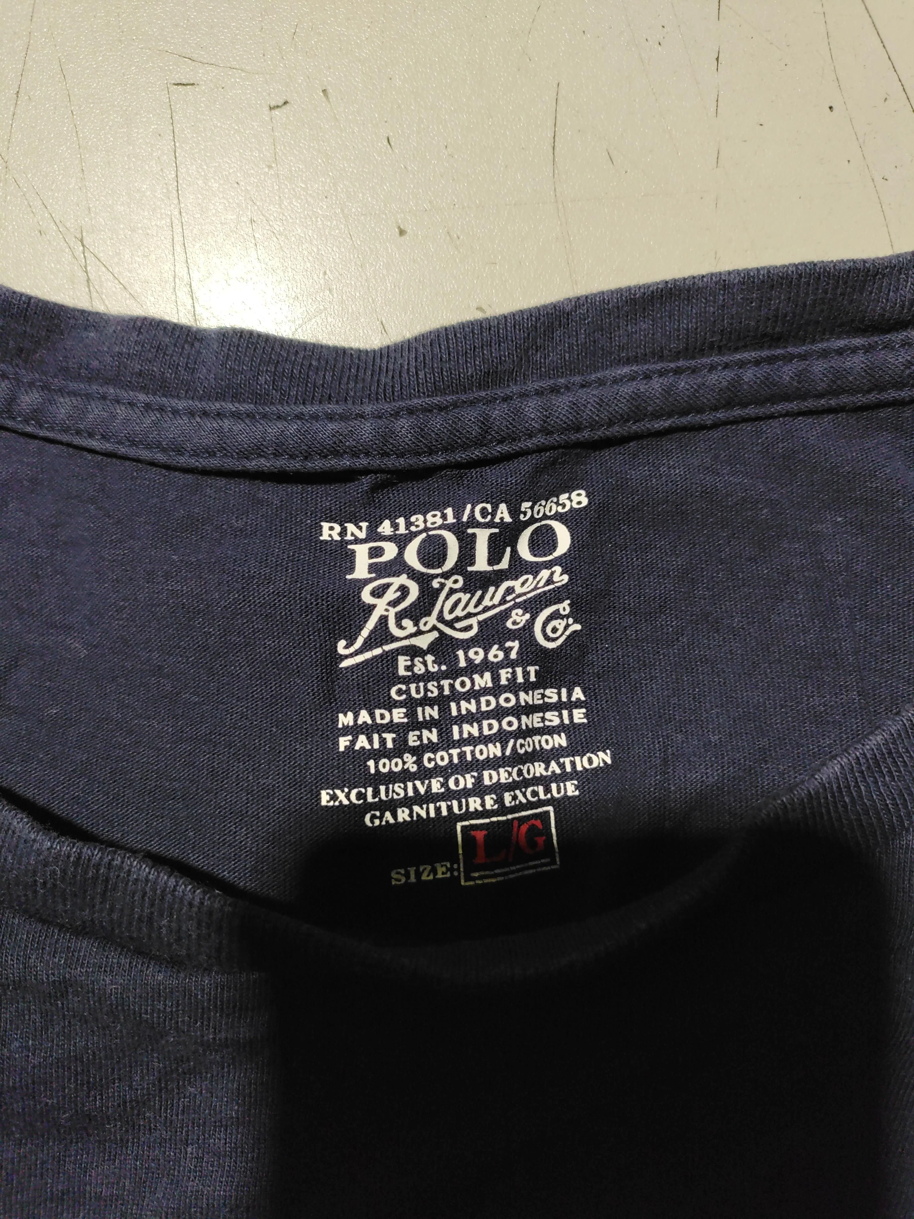 Ralph Lauren Men's T-Shirt L Blue 100% Cotton Basic - Image 6