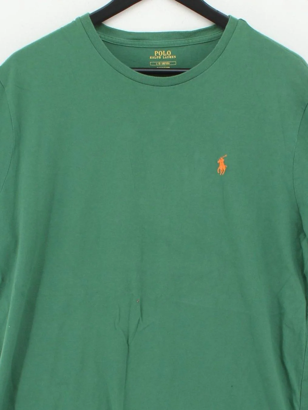 Ralph Lauren Men's T-Shirt L Green 100% Cotton Basic - Image 3
