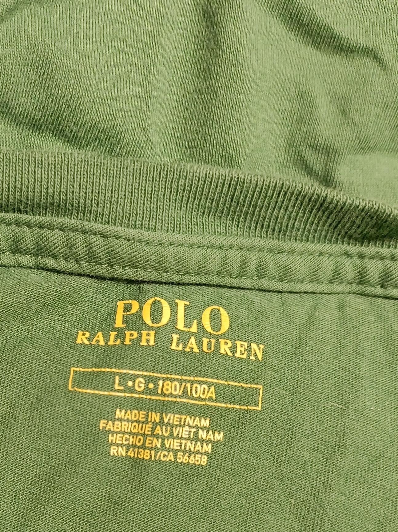 Ralph Lauren Men's T-Shirt L Green 100% Cotton Basic - Image 5
