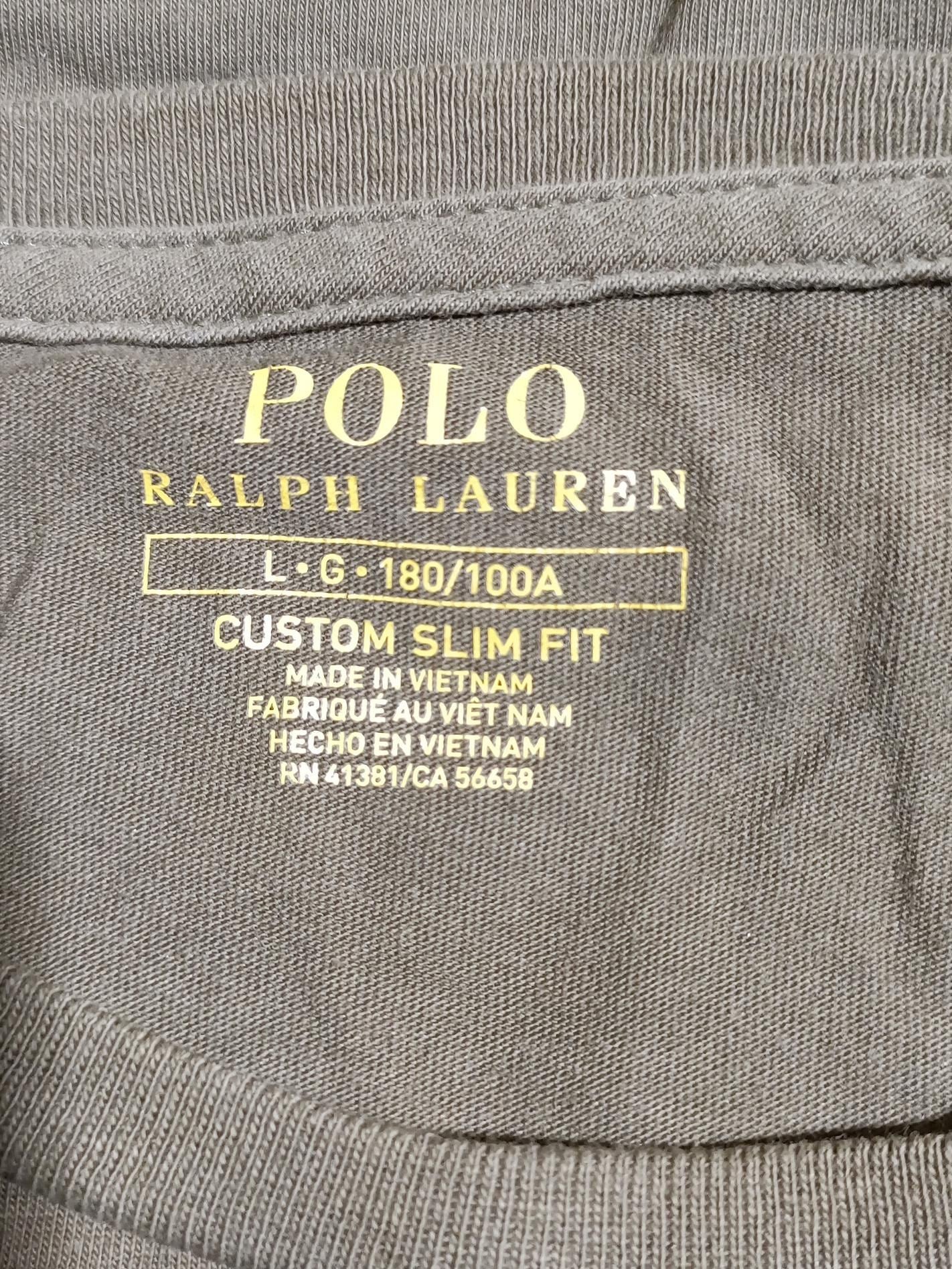 Ralph Lauren Men's T-Shirt L Green 100% Cotton Basic - Image 5