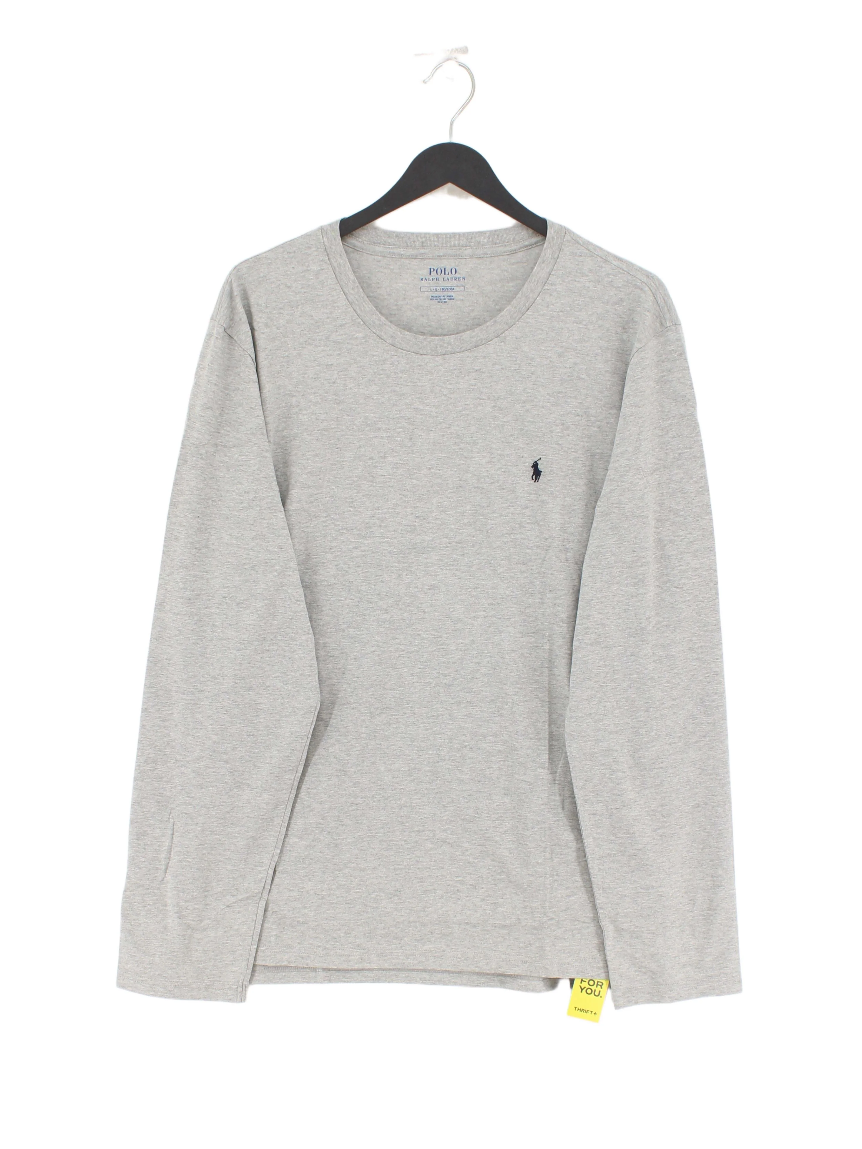 Ralph Lauren Men's T-Shirt L Grey 100% Cotton Basic New with tags