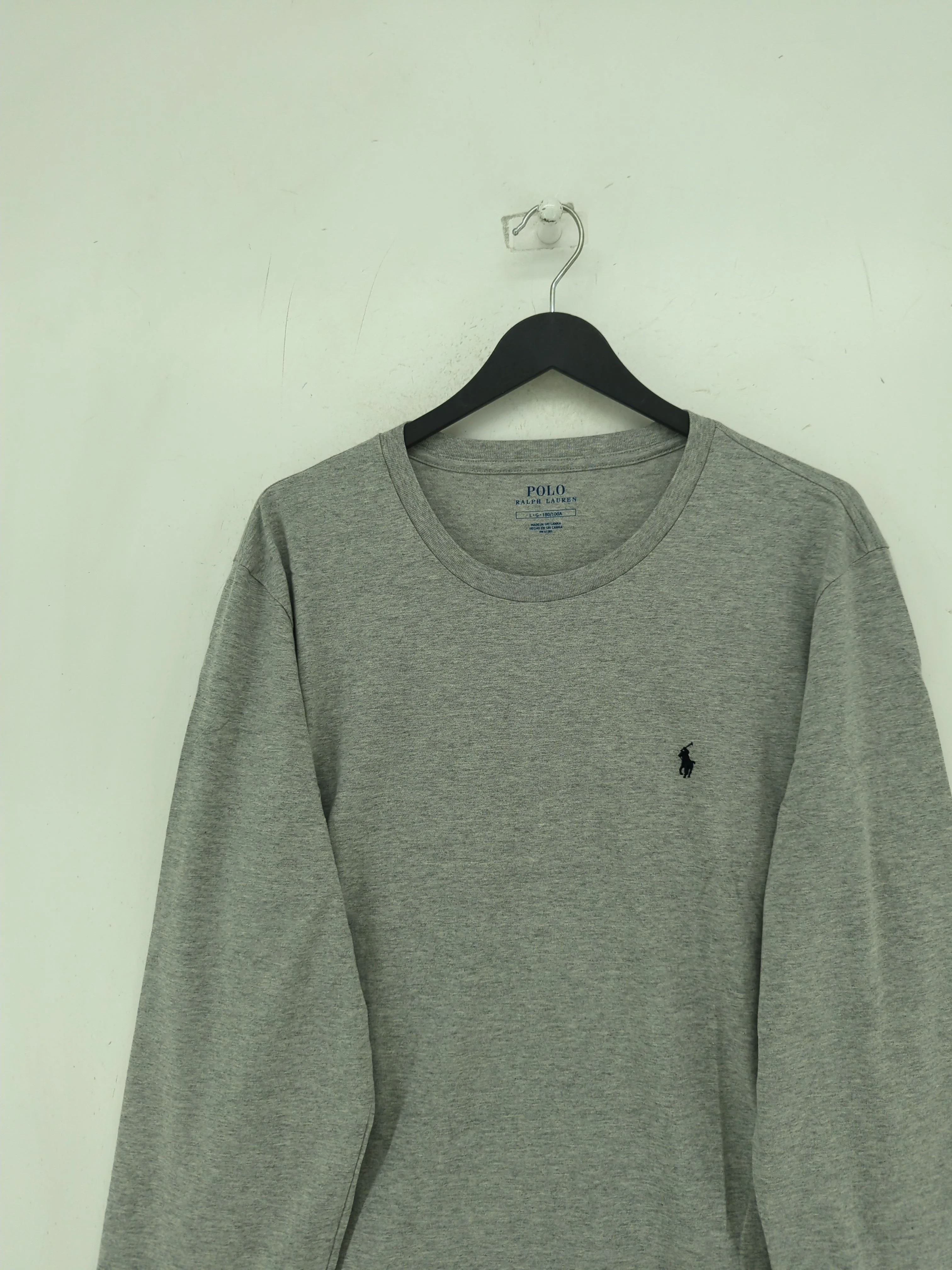 Ralph Lauren Men's T-Shirt L Grey 100% Cotton Basic New with tags - Image 3