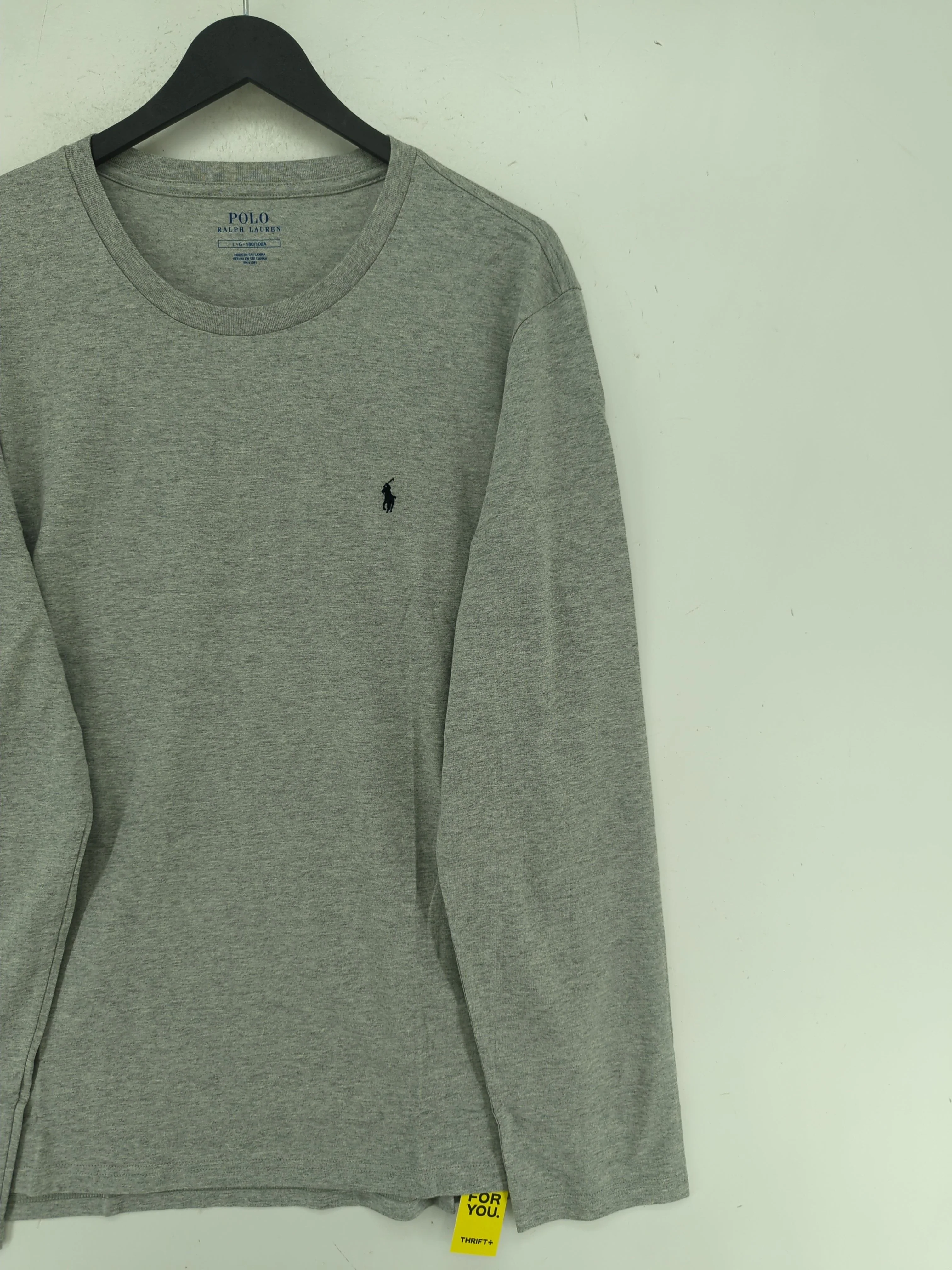 Ralph Lauren Men's T-Shirt L Grey 100% Cotton Basic New with tags - Image 4