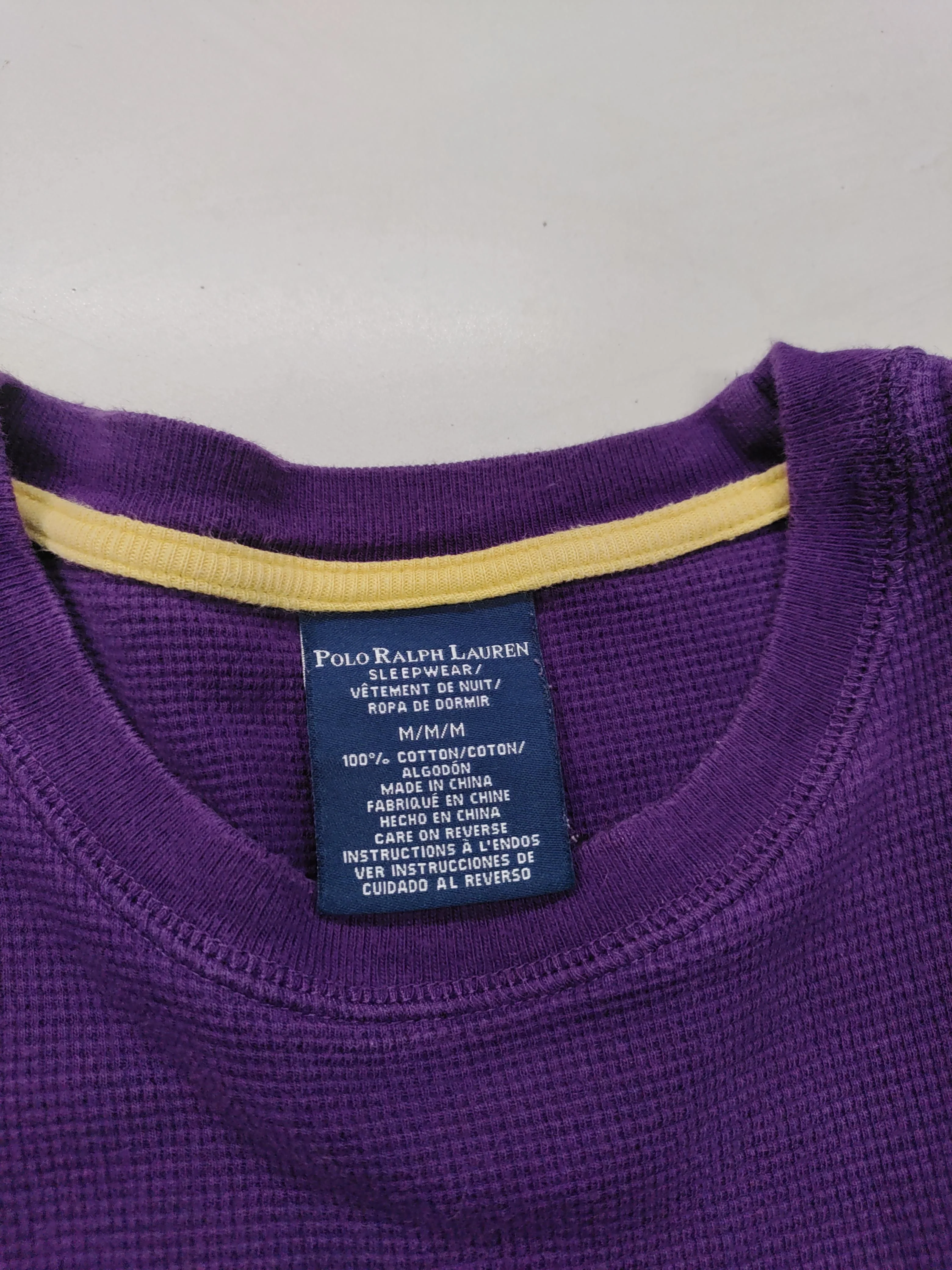 Ralph Lauren Men's T-Shirt M Purple 100% Cotton Basic - Image 6