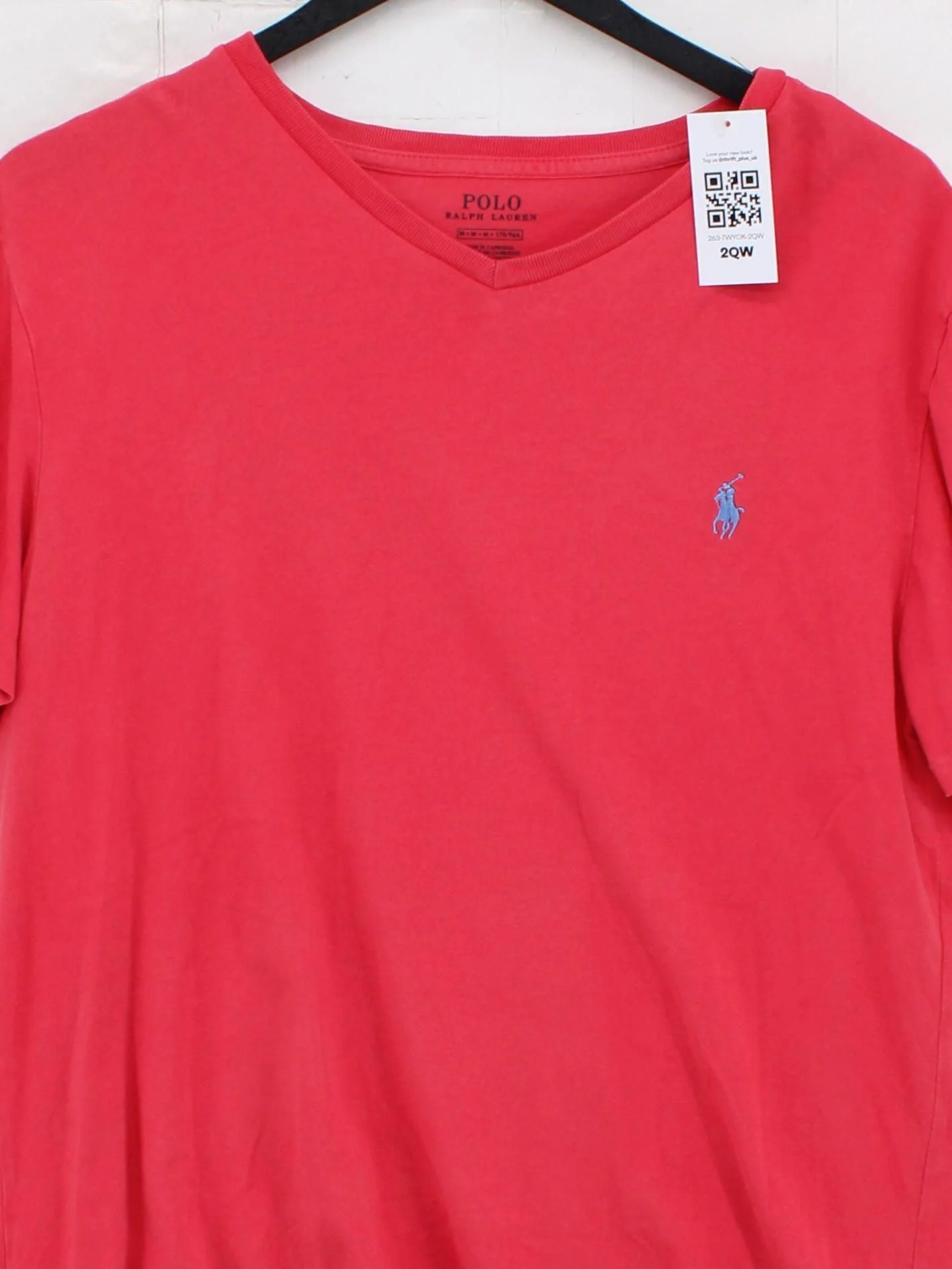 Ralph Lauren Men's T-Shirt M Red 100% Cotton Basic - Image 3