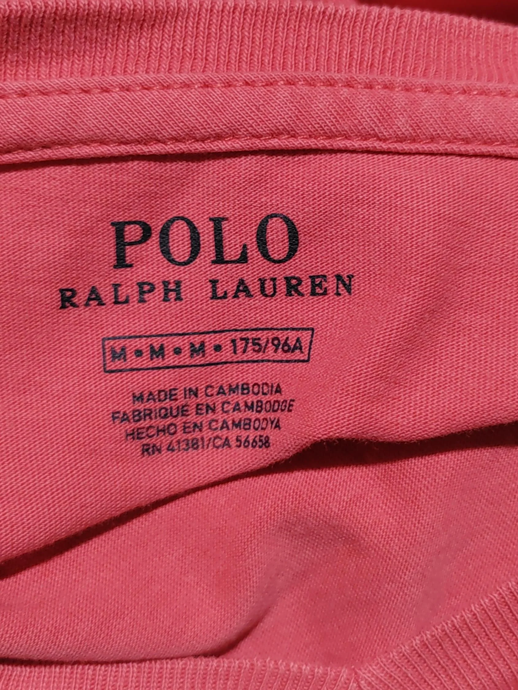 Ralph Lauren Men's T-Shirt M Red 100% Cotton Basic - Image 6