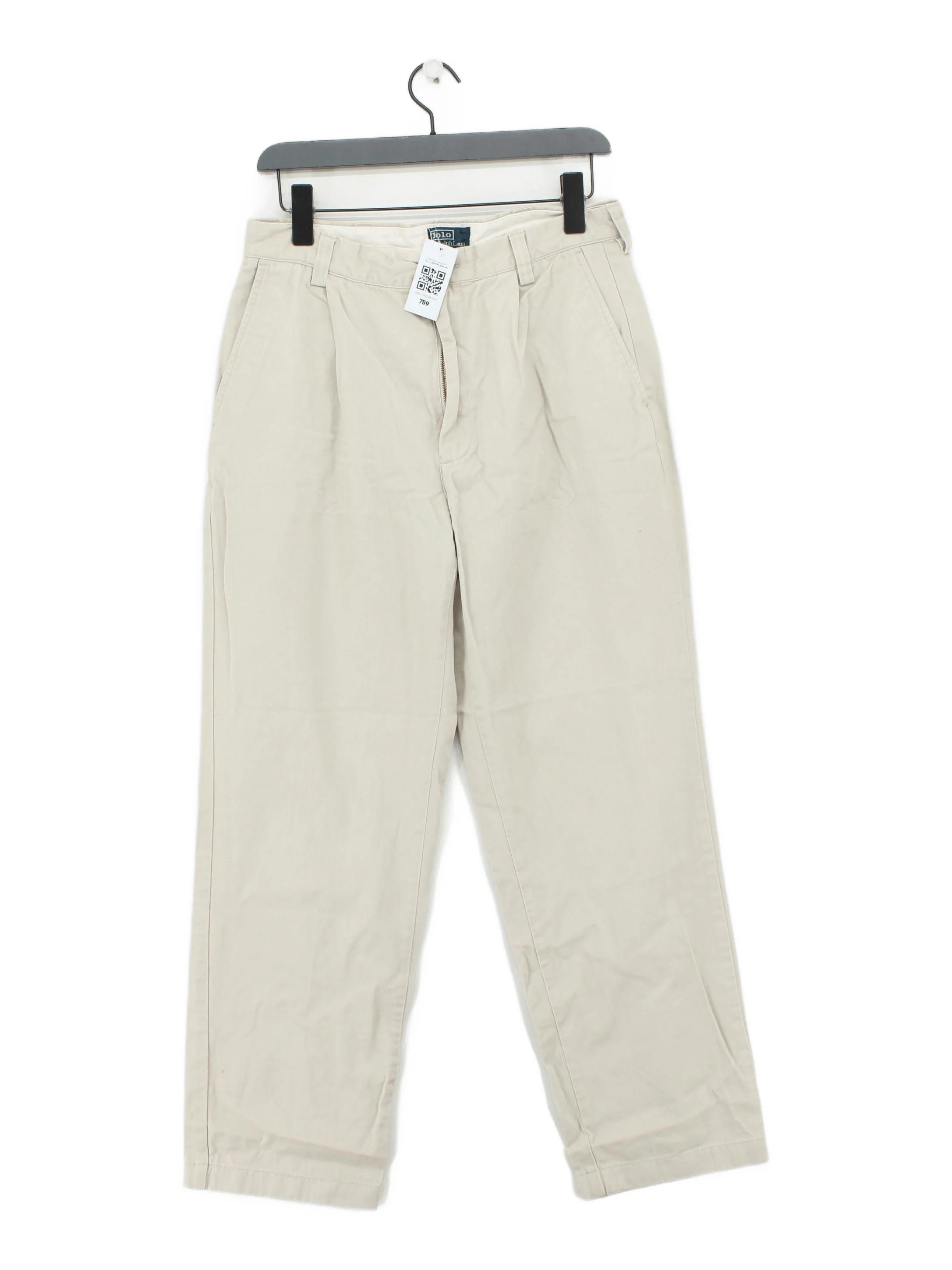 Ralph Lauren Men's Trousers L Cream 100% Cotton Straight Chino