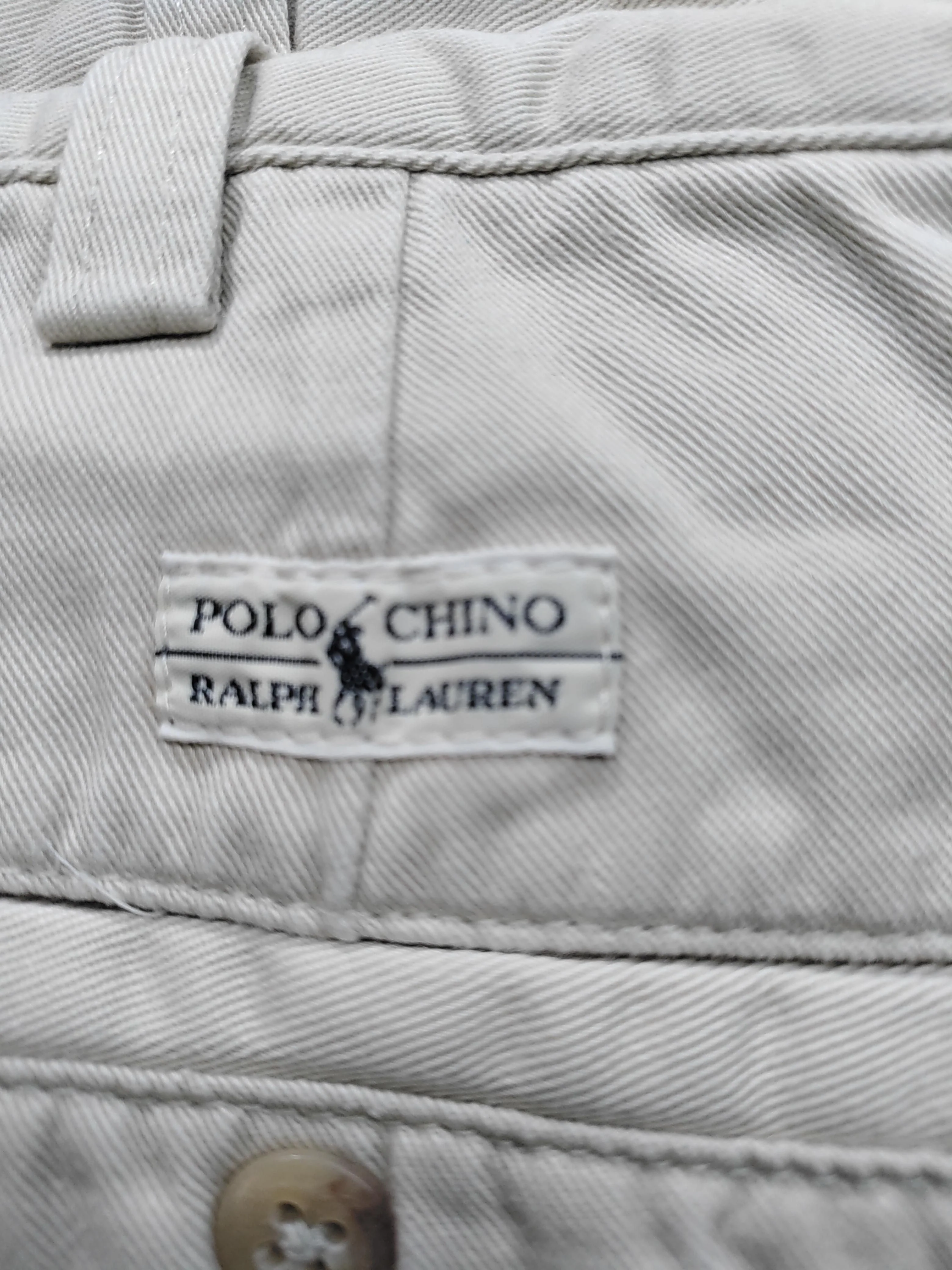 Ralph Lauren Men's Trousers L Cream 100% Cotton Straight Chino - Image 5