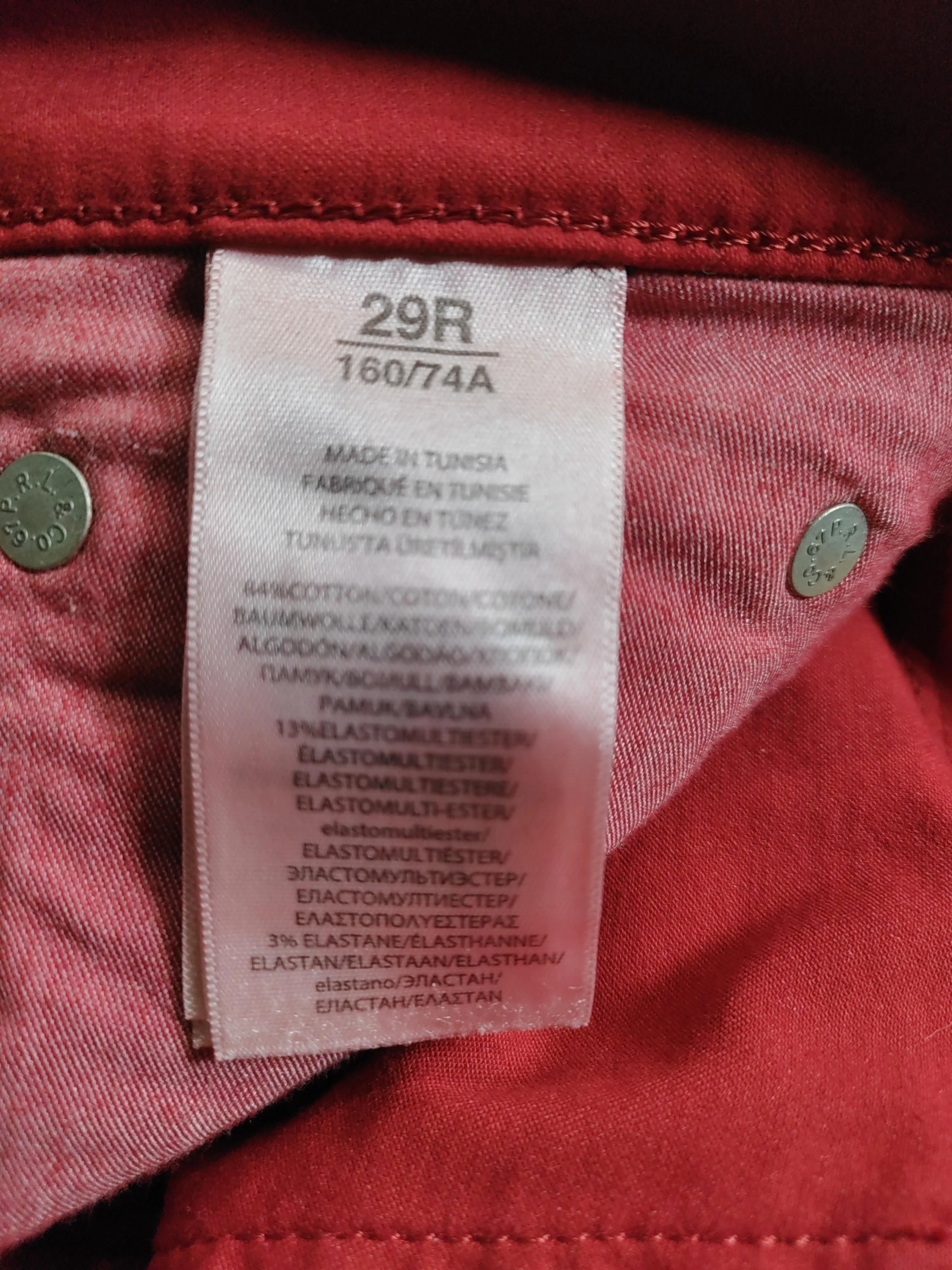 Ralph Lauren Men's Trousers W 29 in Red Cotton with Other, Elastane Chino - Image 6