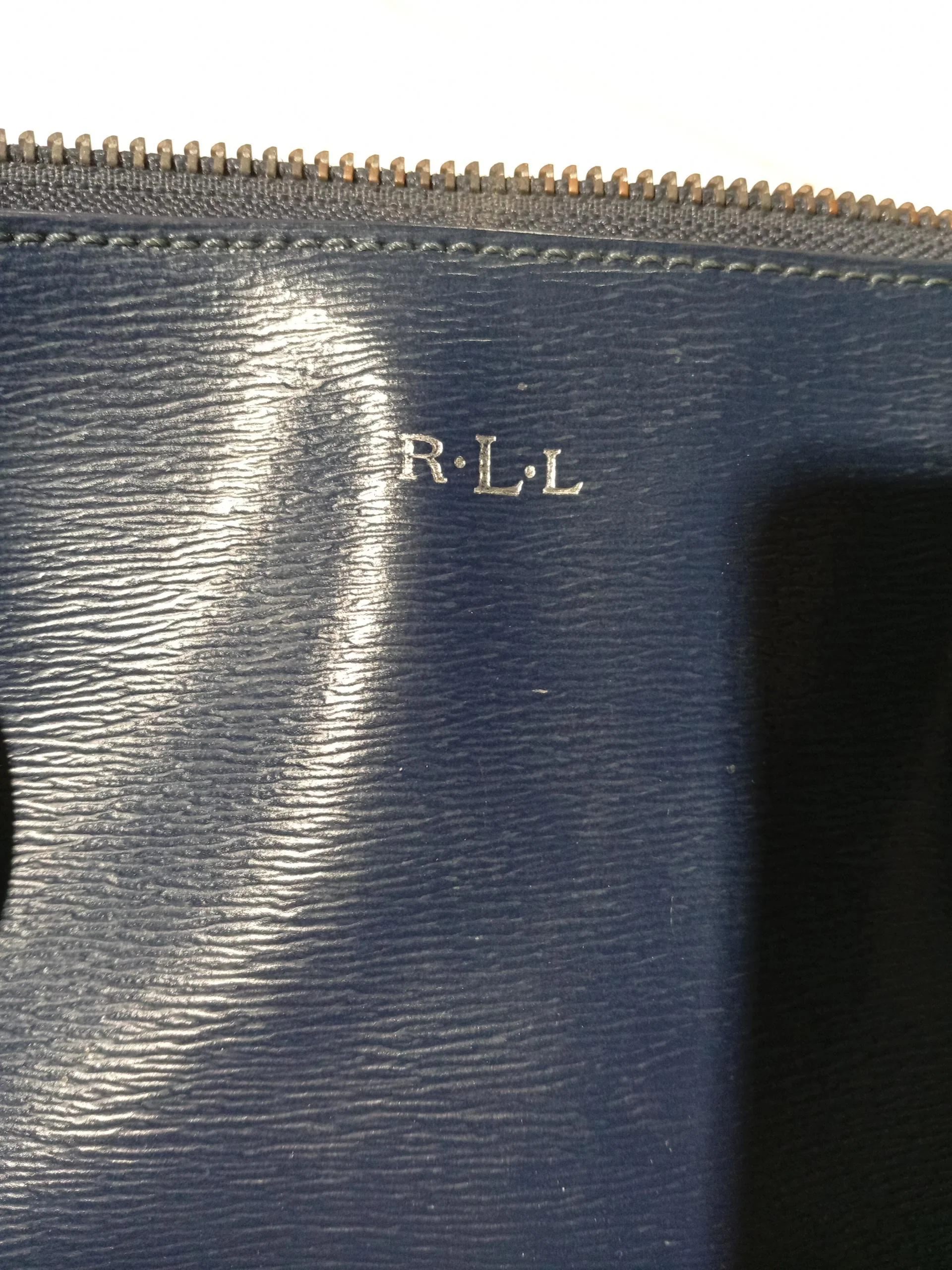 Ralph Lauren Women's Bag Blue 100% Leather Shoulder Bag - Image 5