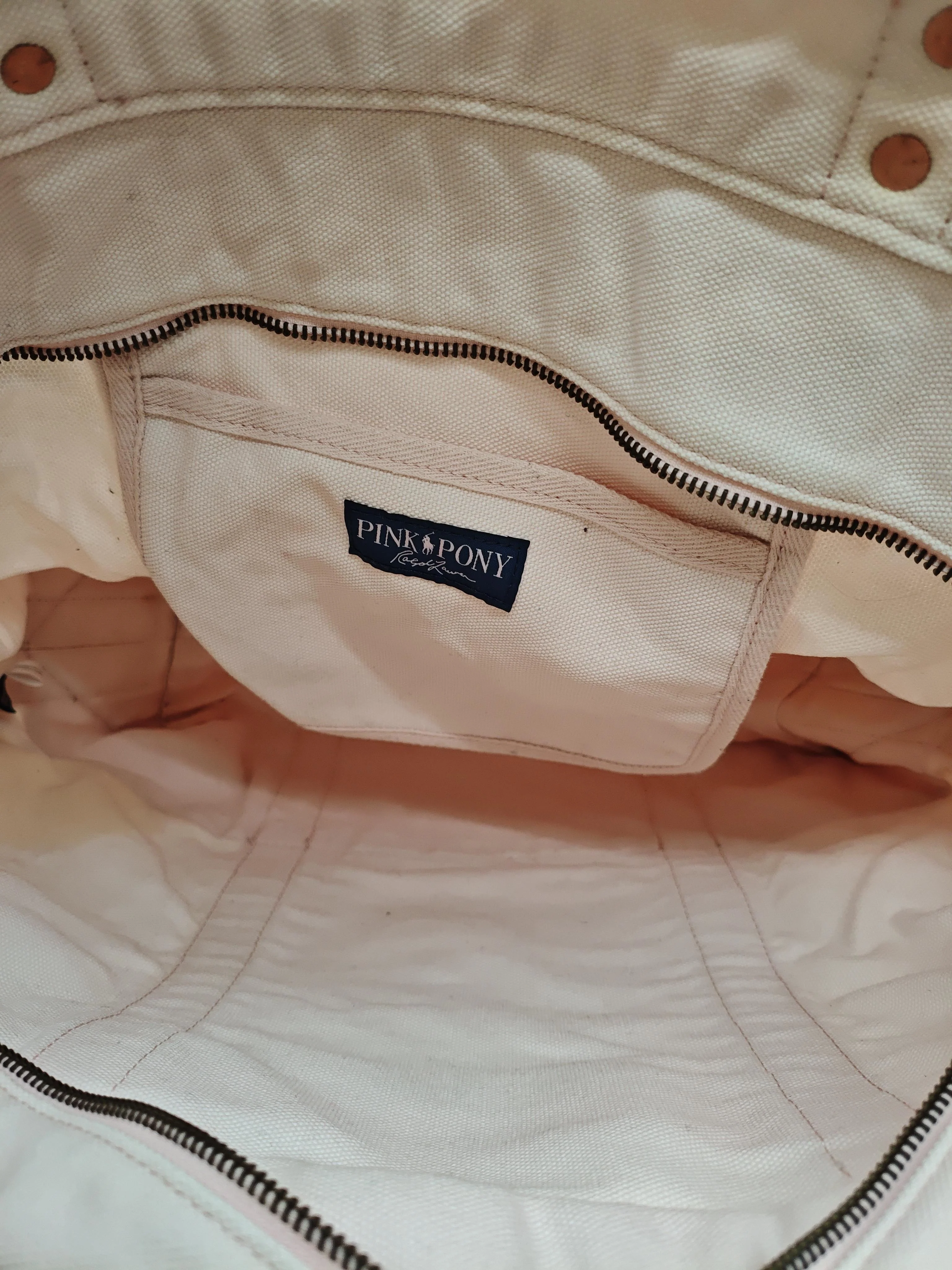 Ralph Lauren Women's Bag Cream 100% Cotton Tote - Image 4