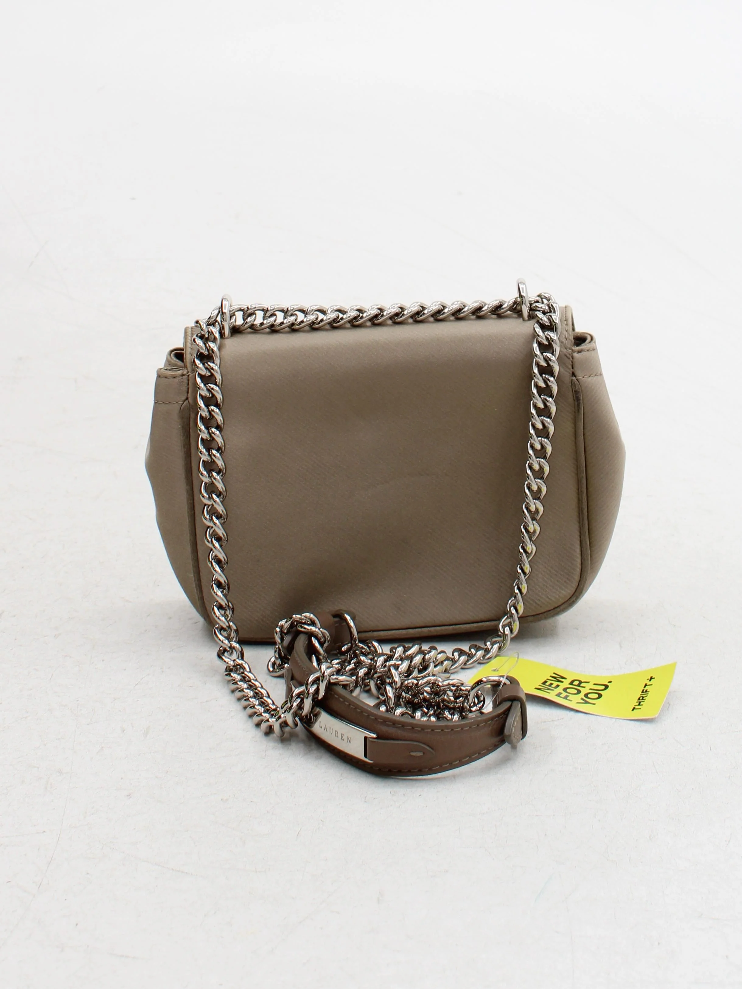 Ralph Lauren Women's Bag Grey 100% Faux Leather Shoulder Bag - Image 2