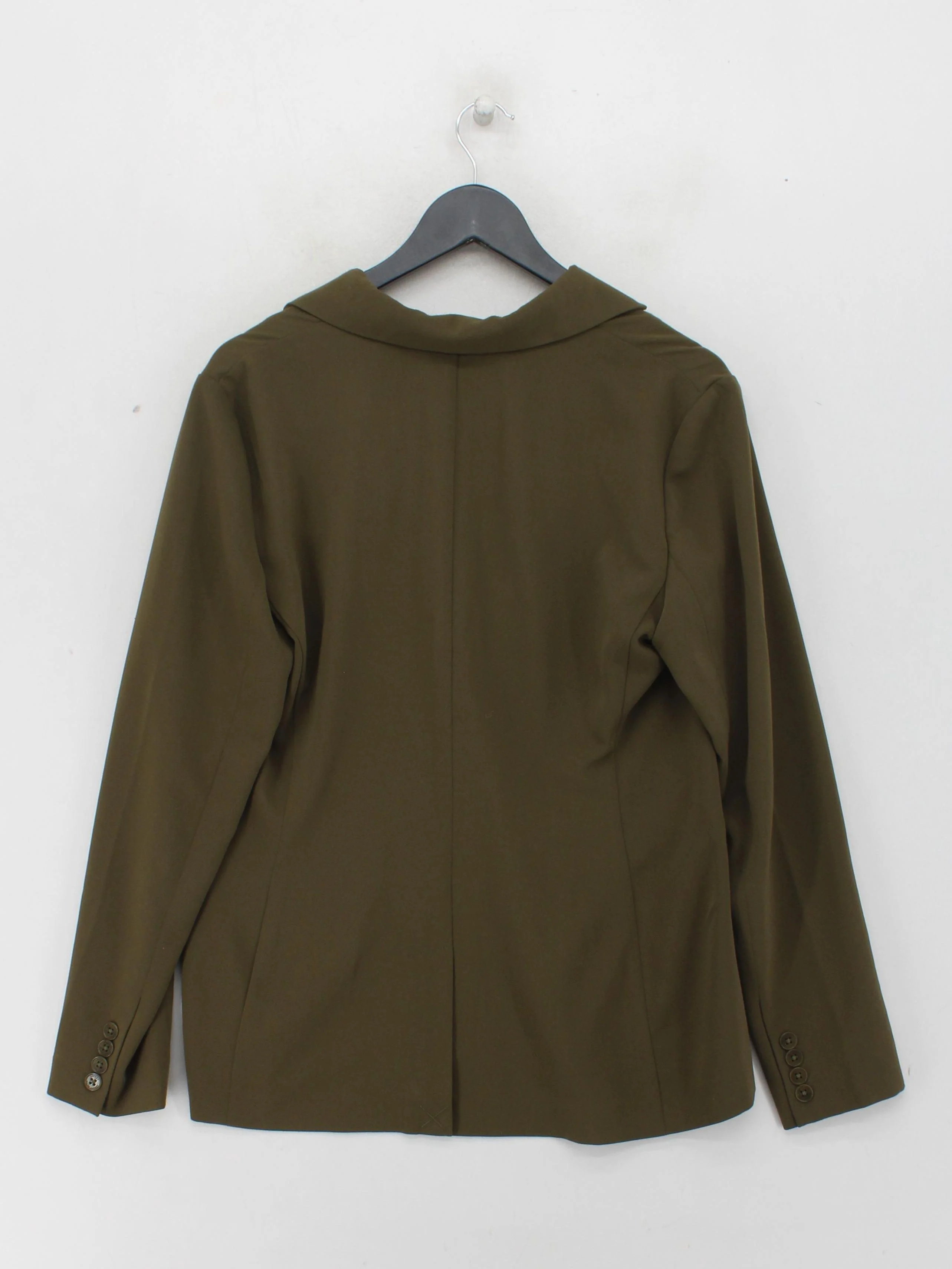 Ralph Lauren Women's Blazer UK 10 Green Polyester with Acetate Overcoat - Image 2