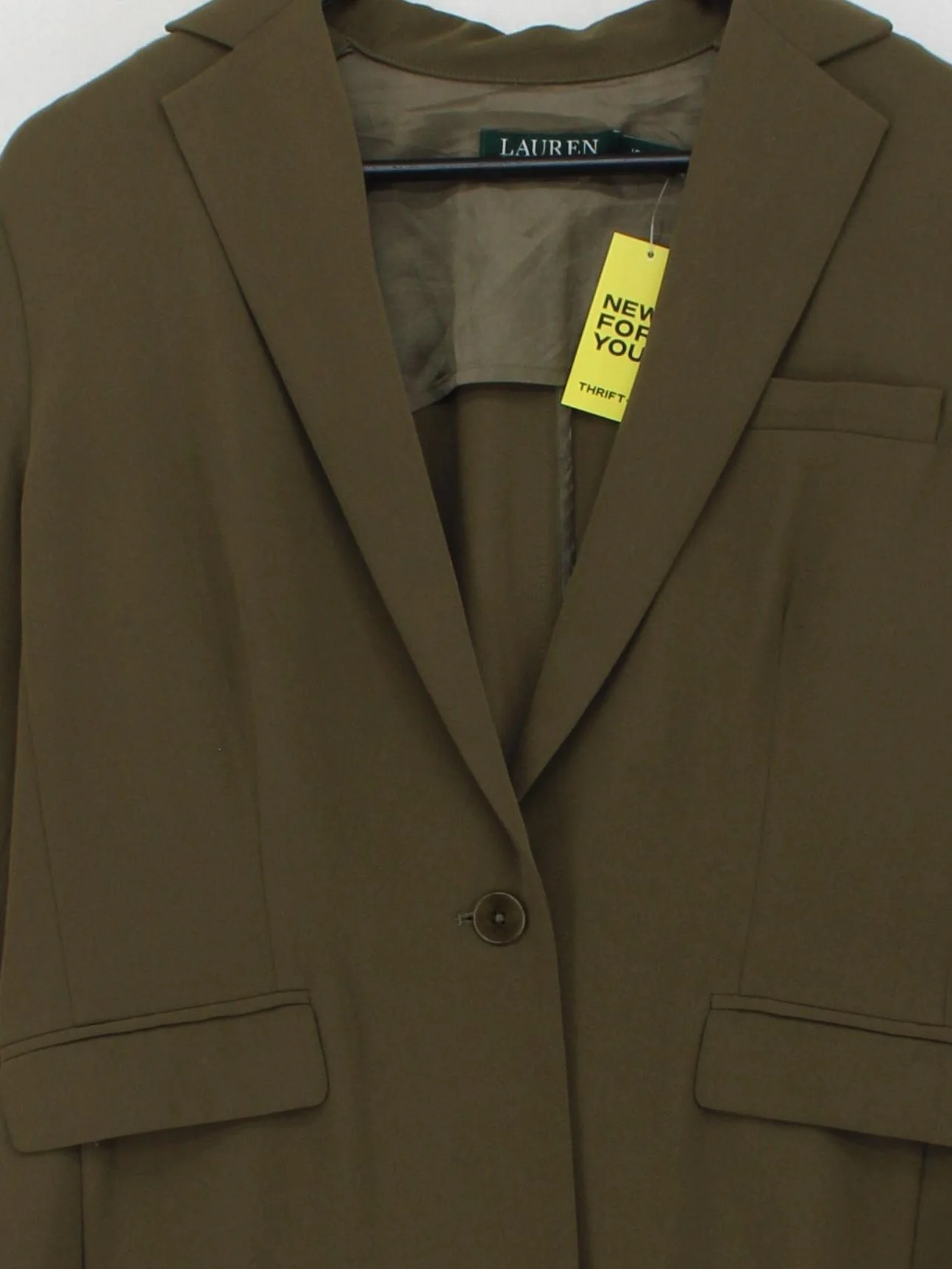 Ralph Lauren Women's Blazer UK 10 Green Polyester with Acetate Overcoat - Image 3