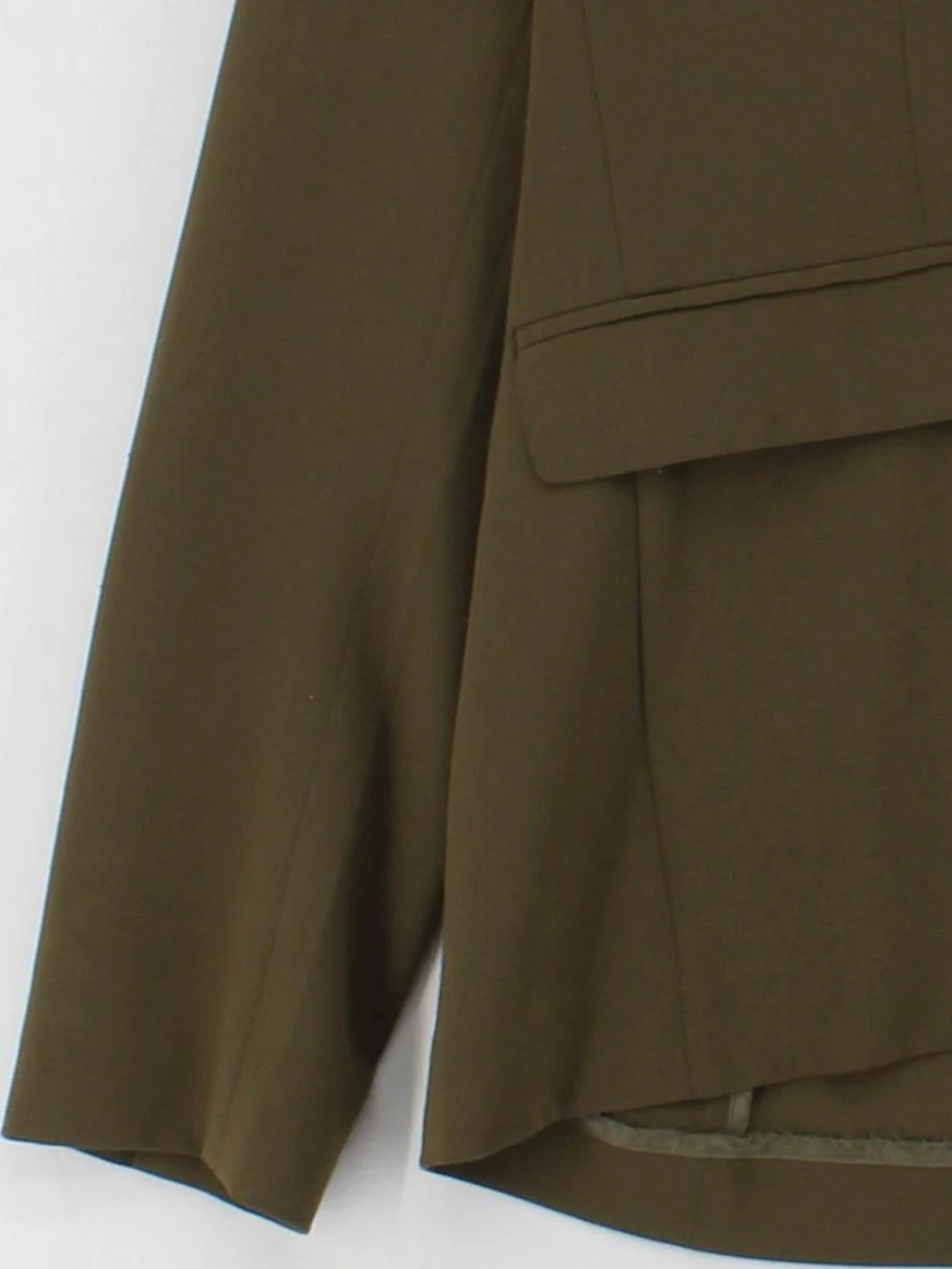 Ralph Lauren Women's Blazer UK 10 Green Polyester with Acetate Overcoat - Image 4