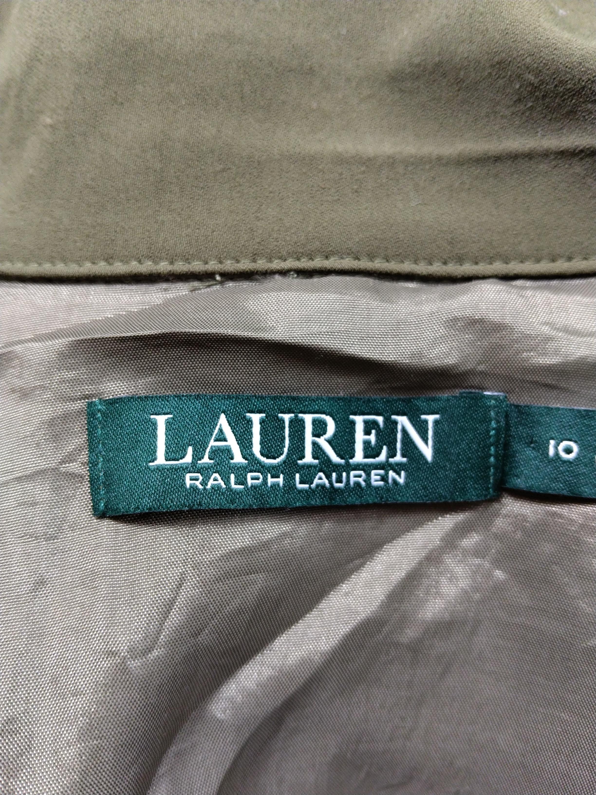 Ralph Lauren Women's Blazer UK 10 Green Polyester with Acetate Overcoat - Image 5