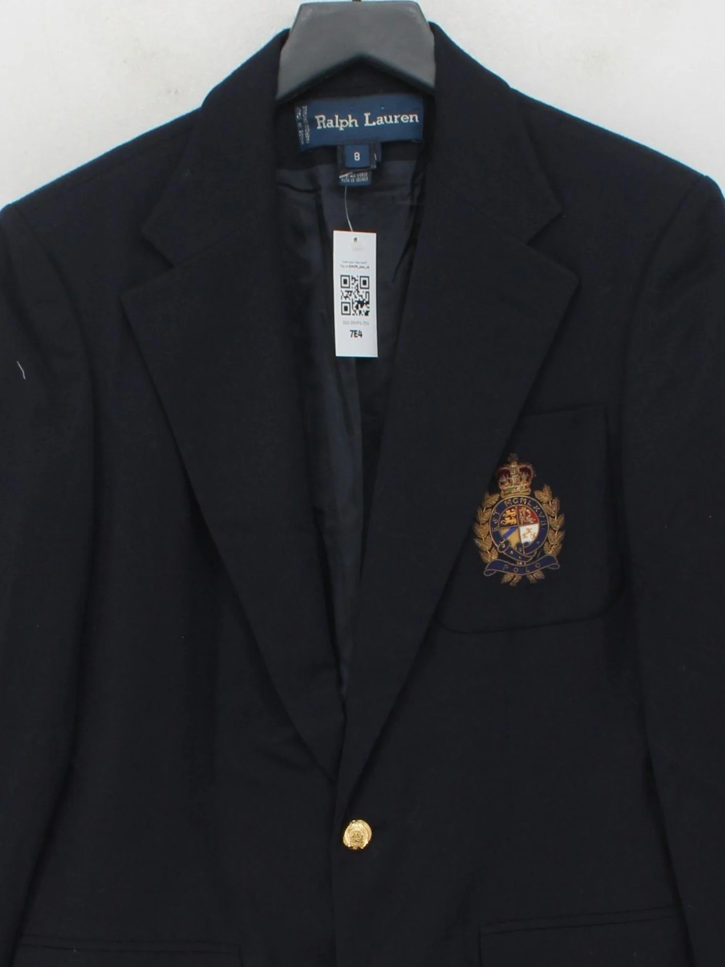 Ralph Lauren Women's Blazer UK 12 Blue 100% Other Overcoat - Image 3