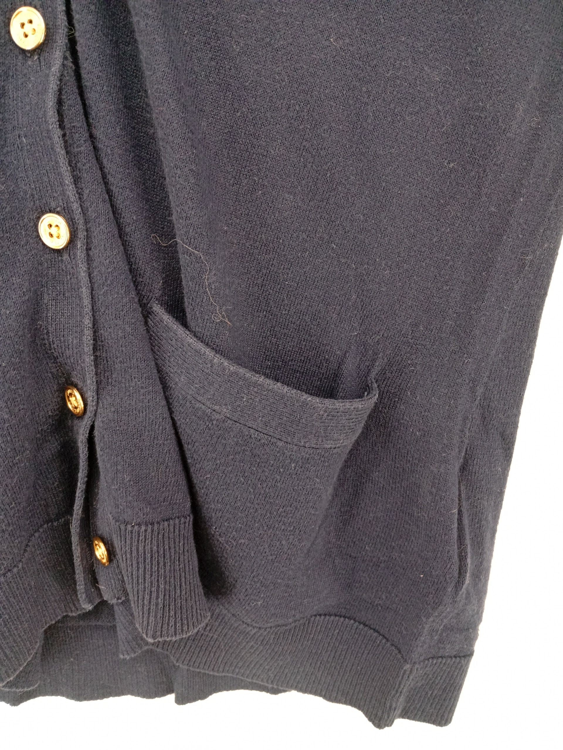 Ralph Lauren Women's Cardigan L Blue 100% Cotton V-Neck Cardigan - Image 5