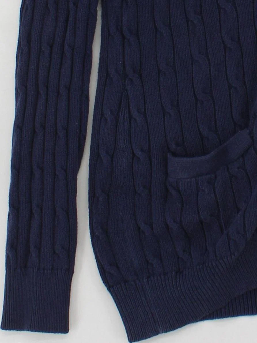 Ralph Lauren Women's Cardigan S Blue 100% Cotton V-Neck Cardigan - Image 4