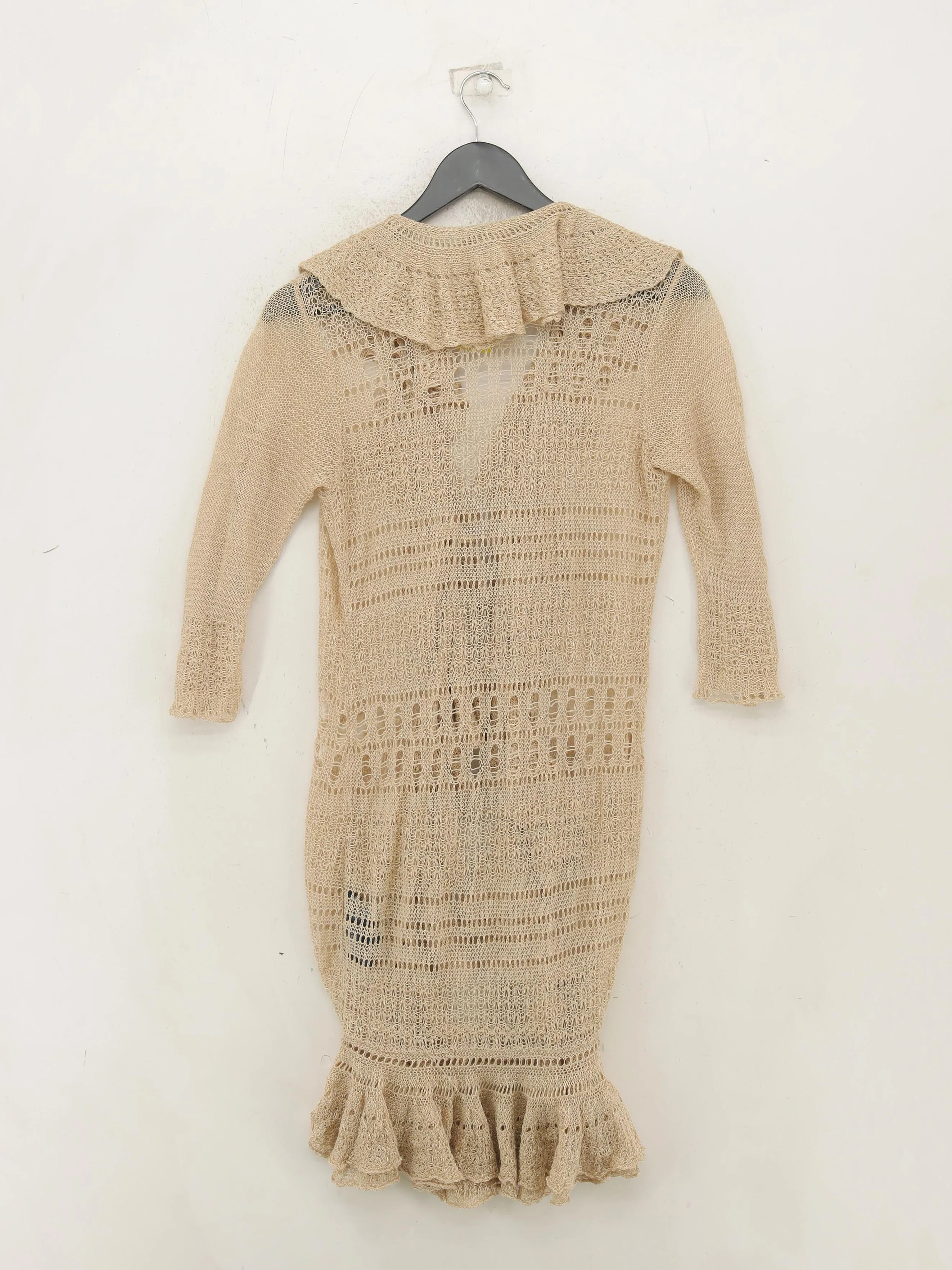 Ralph Lauren Women's Cardigan S Tan 100% Linen Collared Cardigan - Image 2