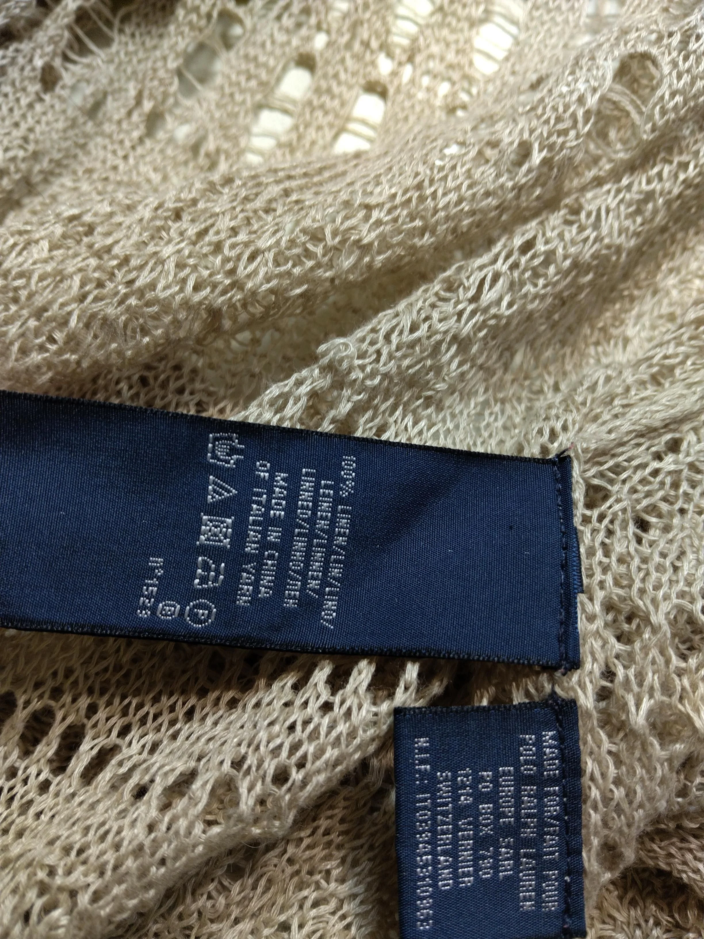 Ralph Lauren Women's Cardigan S Tan 100% Linen Collared Cardigan - Image 6