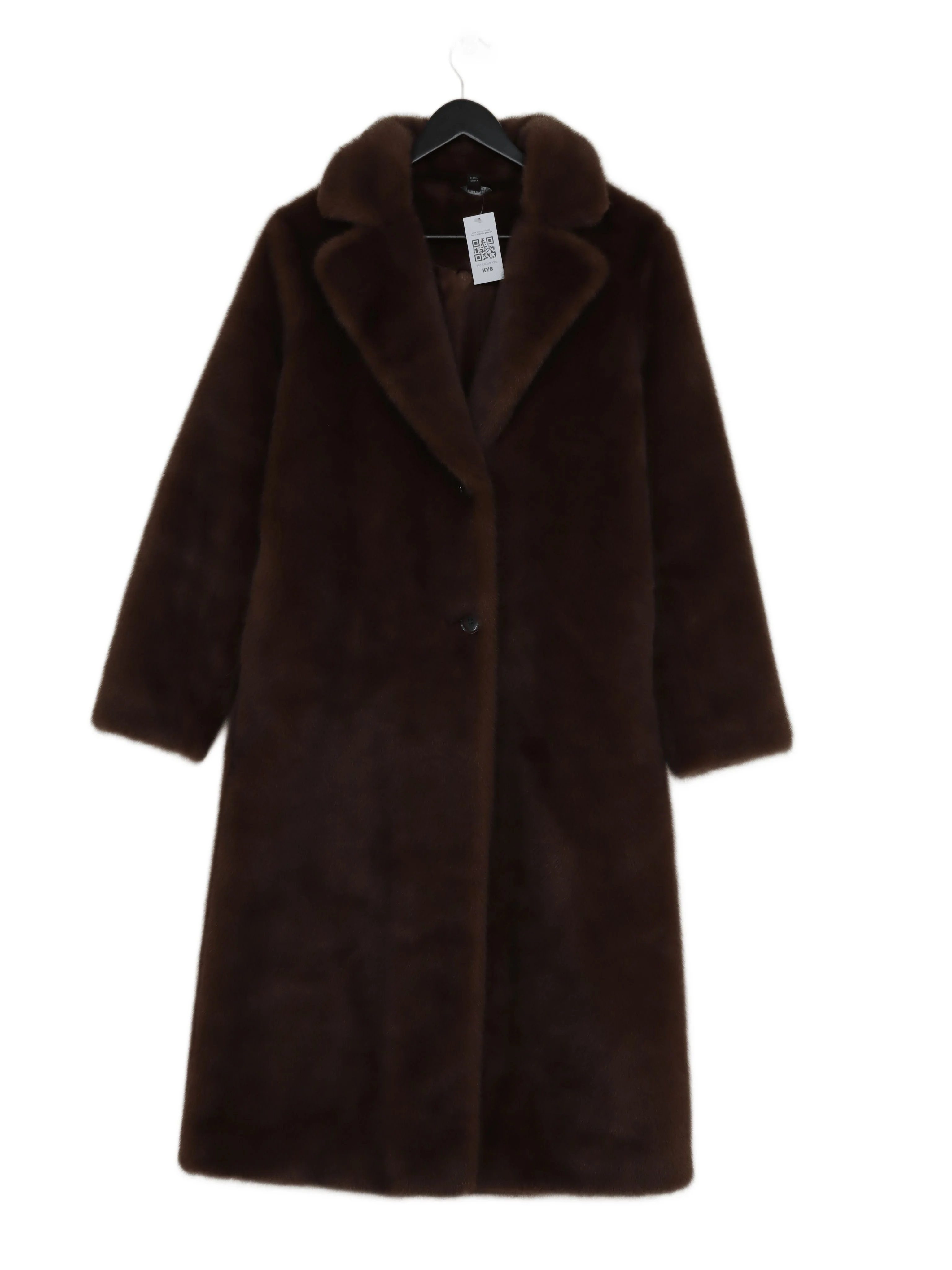 Ralph Lauren Women's Coat S Brown 100% Polyester Overcoat